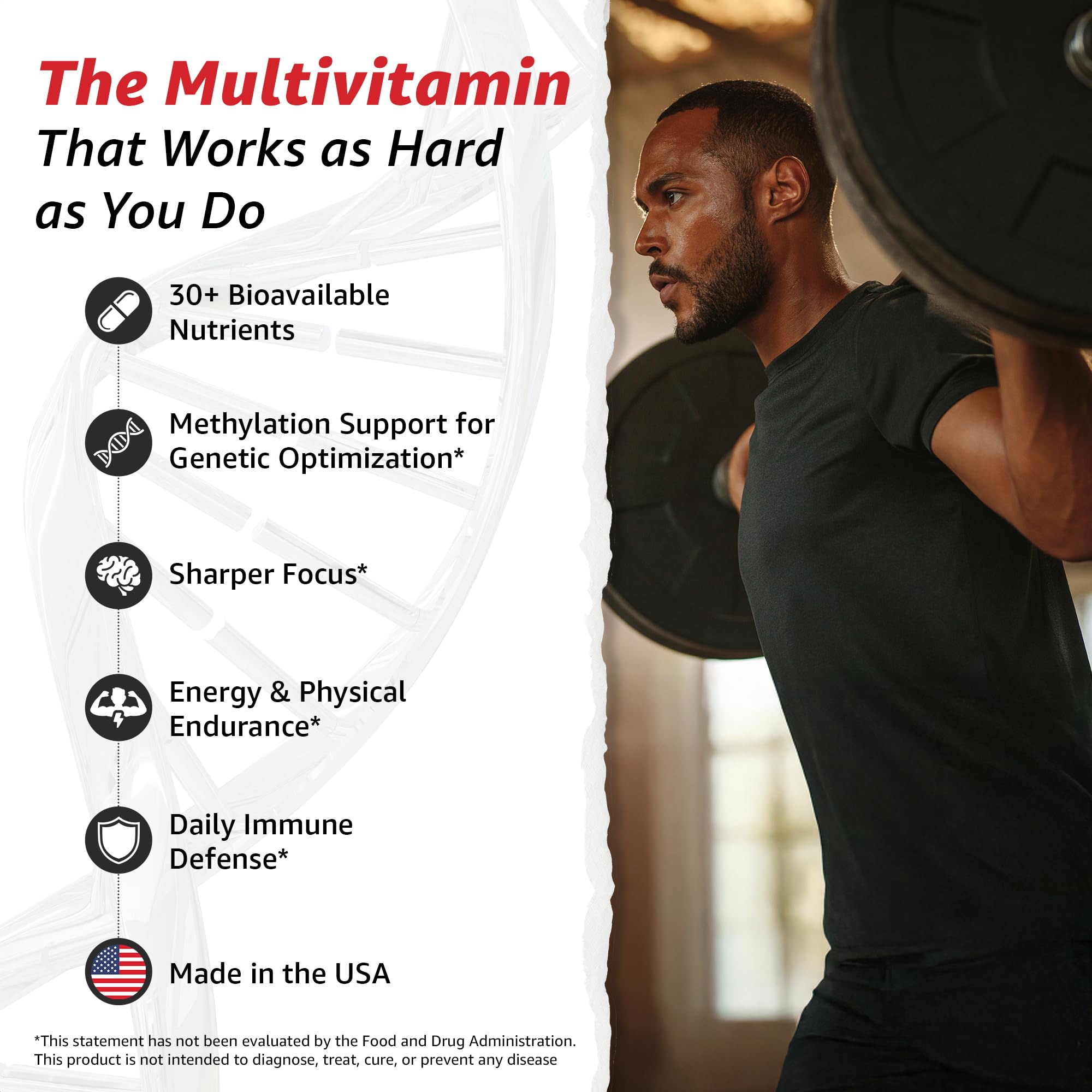 10X Health Optimize Methylated Multivitamin for Men - 90 Capsules, 34 in 1 Formula with 800 mcg of Vitamin B12, 5-MTHF, NAC 10X Health System buy supplements canada