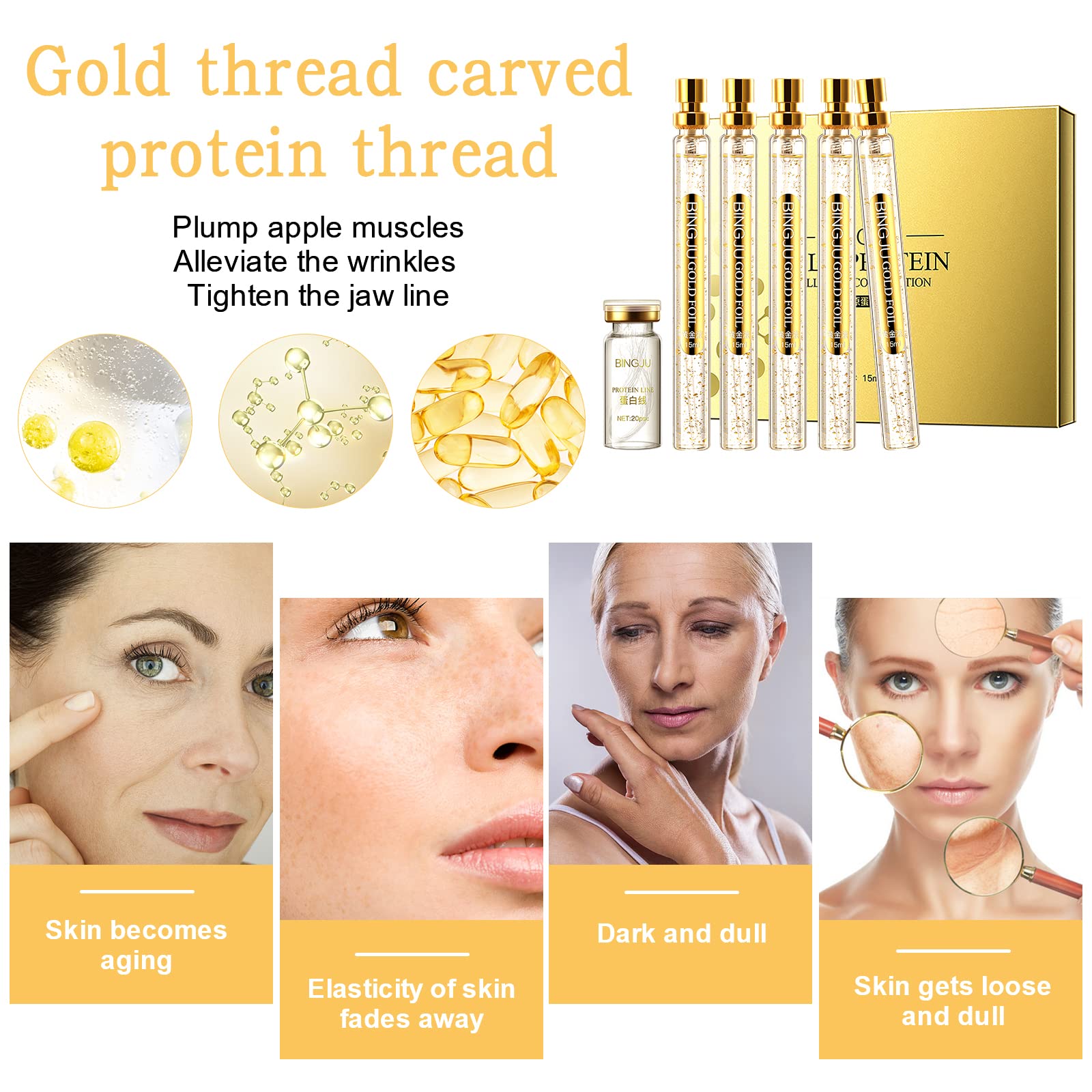 Instalift Korean Protein Thread Lifting Set, Absorbable Collagen Threads for Face Lift, Soluble Protein DRTRU buy supplements canada