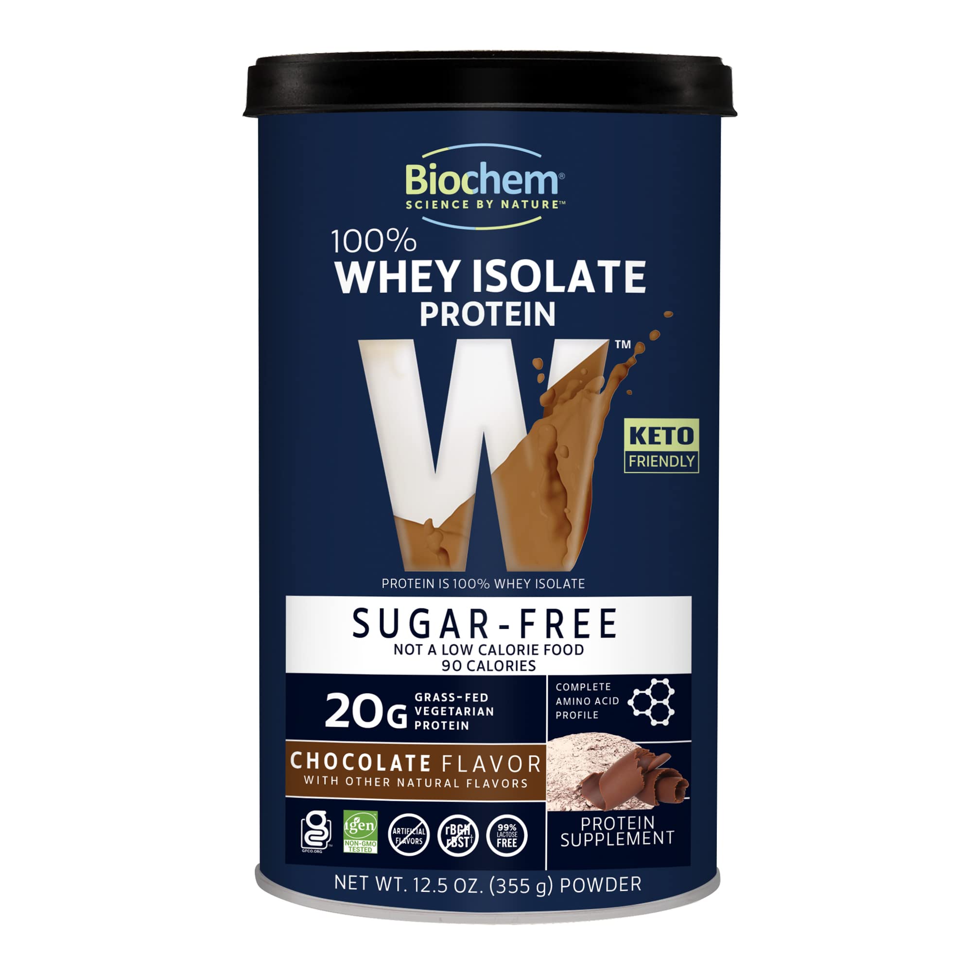 Biochem 100% Whey Sugar-Free Chocolate 20g, 12.5oz, Certified Vegetarian, Certified Glut Biochem buy supplements canada