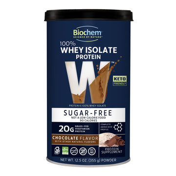 Biochem 100% Whey Sugar-Free Chocolate 20g, 12.5oz, Certified Vegetarian, Certified Glut Biochem buy supplements canada