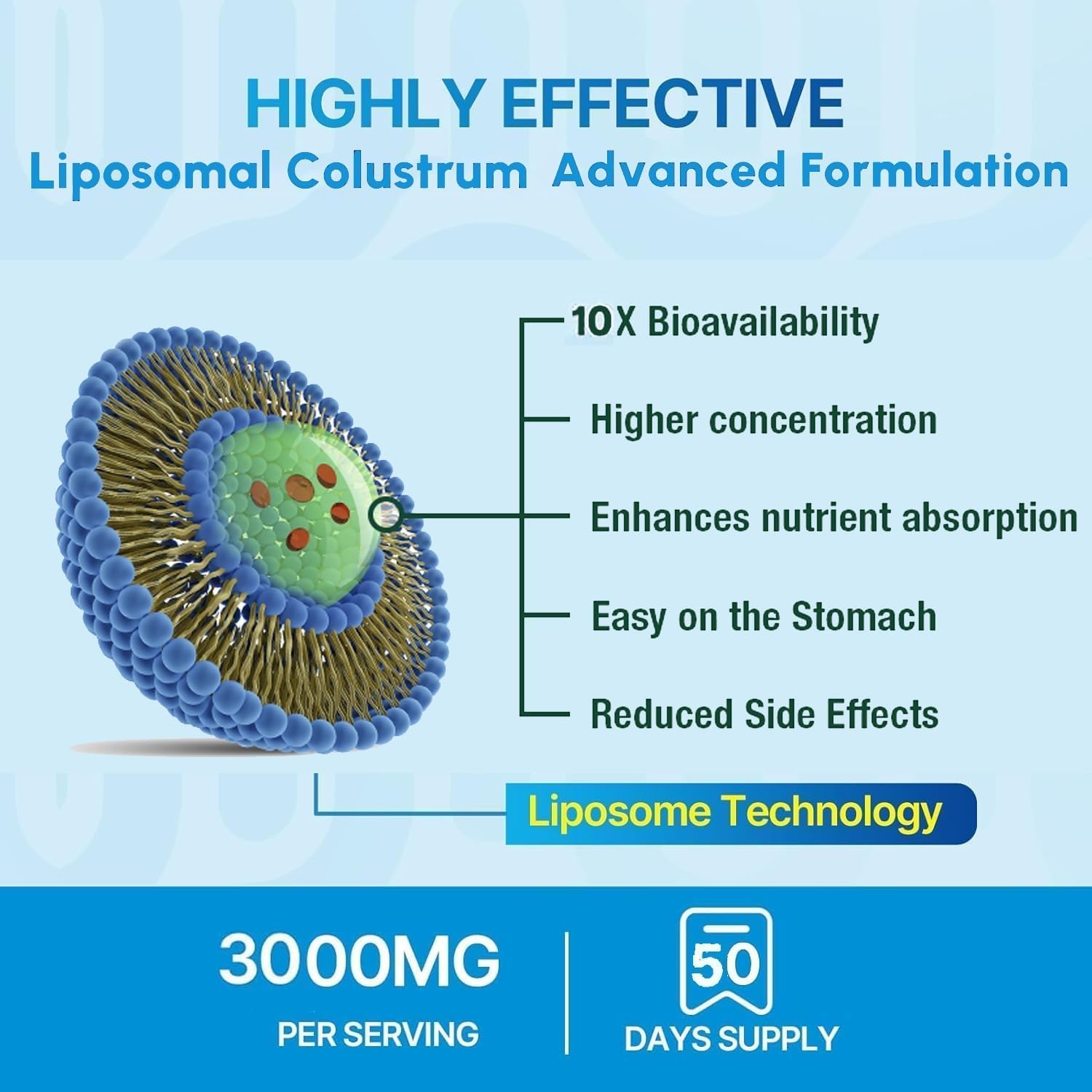 KEDISOM Grass-Fed Bovine Colostrum Supplement Powder - 60% High IgG 3000 mg for Gut Health, Immune Support - Easy to Mix Natural Liposomal Colostrum Superfood, Unflavored, 50 Servings KEDISOM buy supplements canada