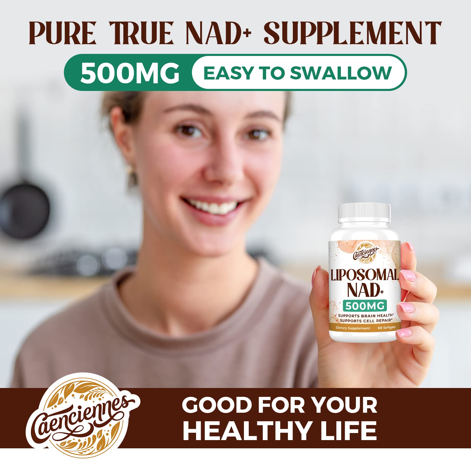 Liposomal NAD+ 500 MG Supplement, True NAD Plus Supplement, Superior Absorption, Boost NAD+ More Efficient Than Nicotinamide Riboside for Cellular Energy, Healthy Aging, 120 Serving Caenciennes buy supplements canada