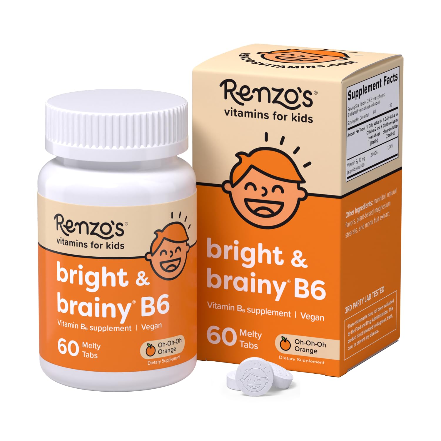 Renzo's Vitamins Adventurous Kid Bundle - Picky Eater Kids Multivitamin, Vitamin D3 for Kids, and Bright & Brainy Vitamin B6 Renzo's buy supplements canada