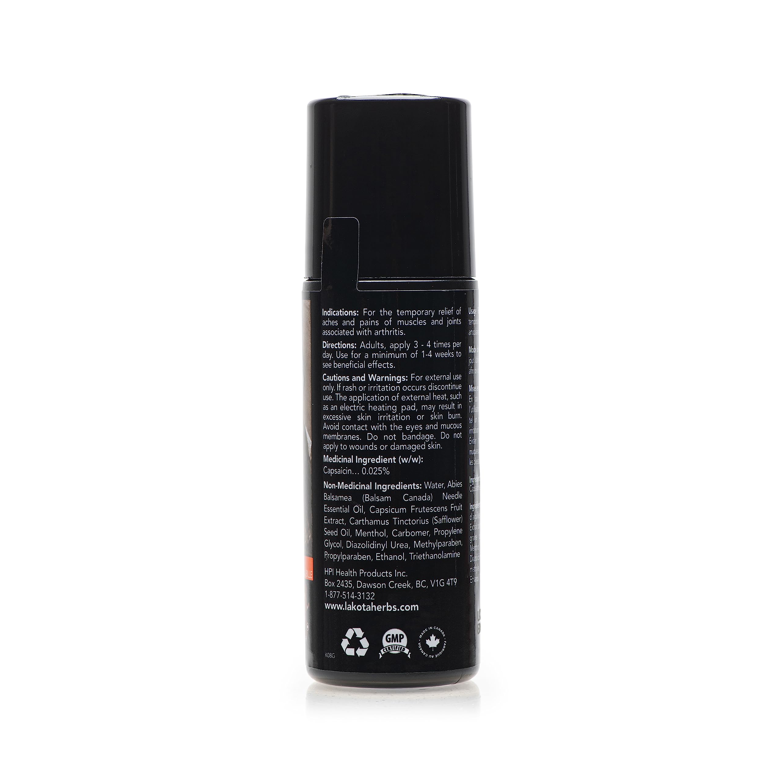 Lakota Arthritis Topical Pain Reliever - 88ml / 3 fl oz Roll-On Lakota buy supplements canada
