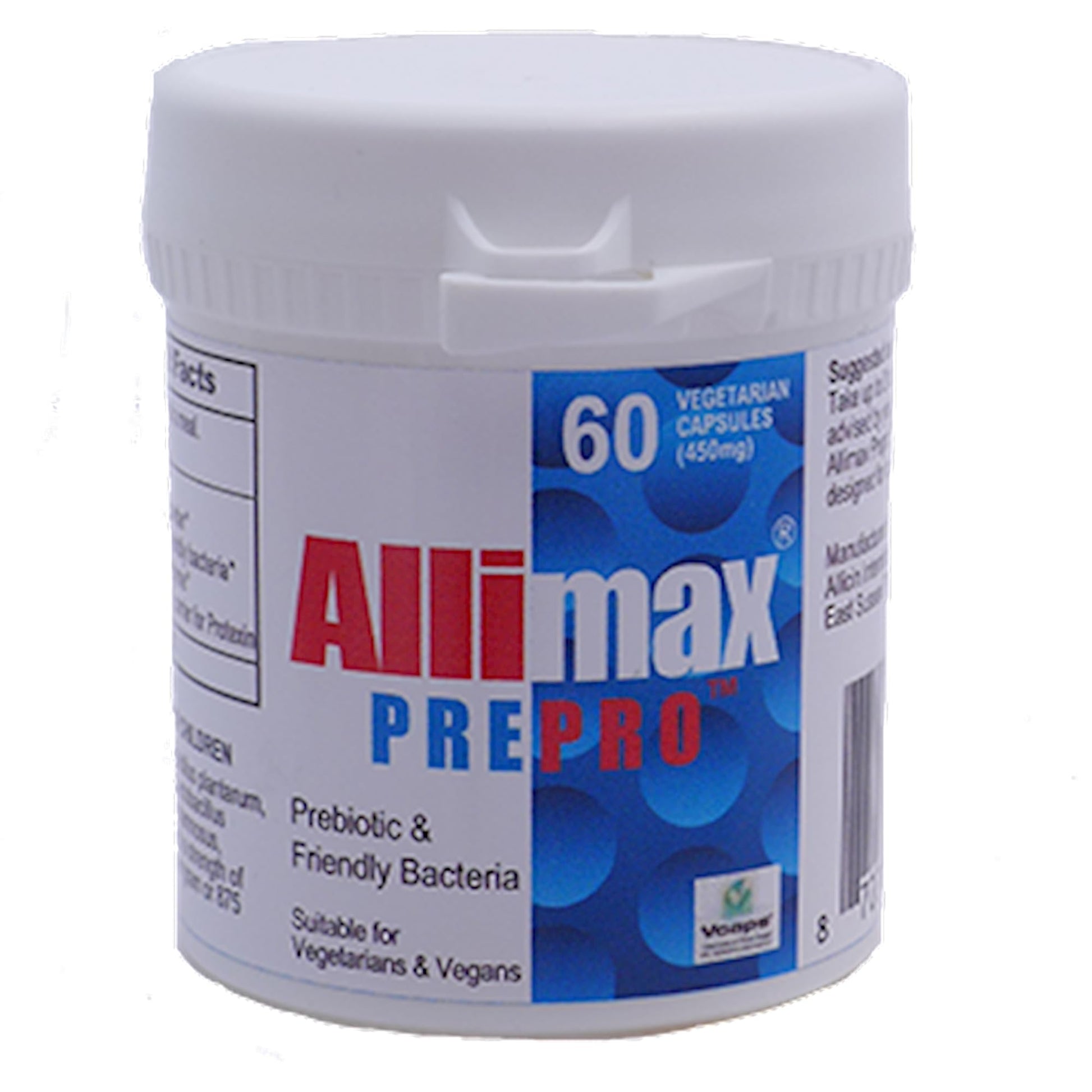 ALLIMAX Pre Pro - 60 Caps. Stabilized allicin Plus prebiotics, probiotics and Digestive enzymes. ALLIMAX buy supplements canada