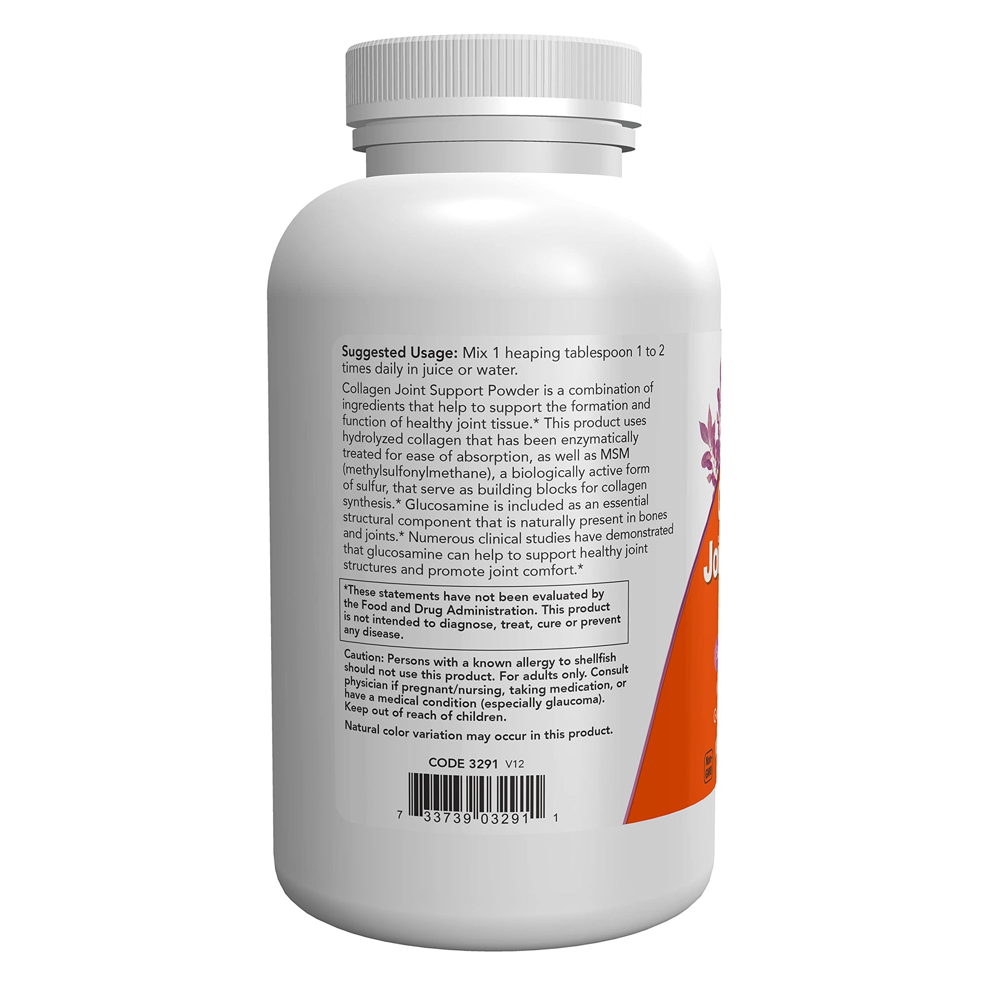 NOW Foods Supplements, Collagen Joint Support™ Powder with Beef Gelatin, Glucosamine Sulfate and MSM, 11-Ounce NOW Foods buy supplements canada
