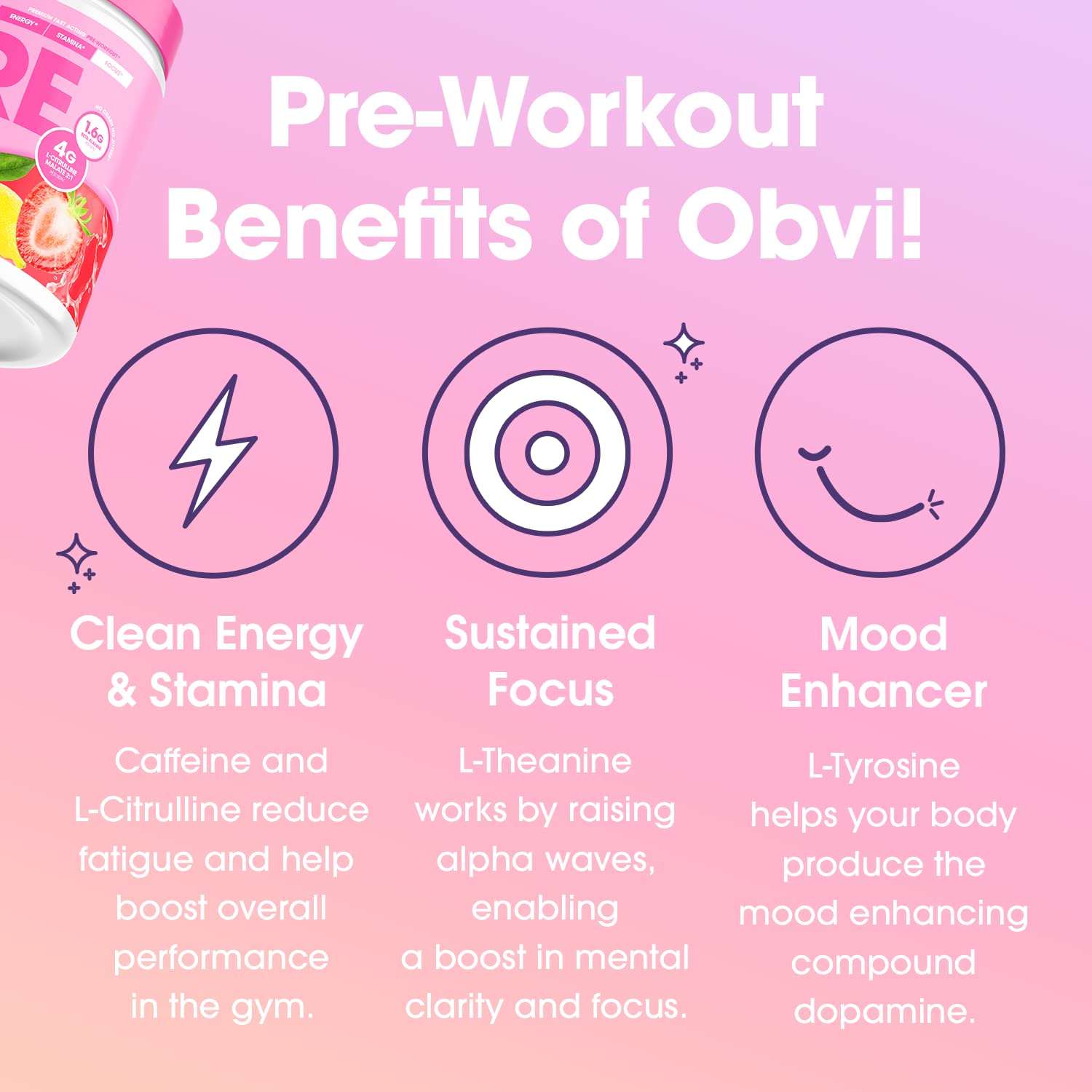 Obvi Pre Workout for Women, Preworkout, Designed for Energy, Stamina and Focus Obvi buy supplements canada