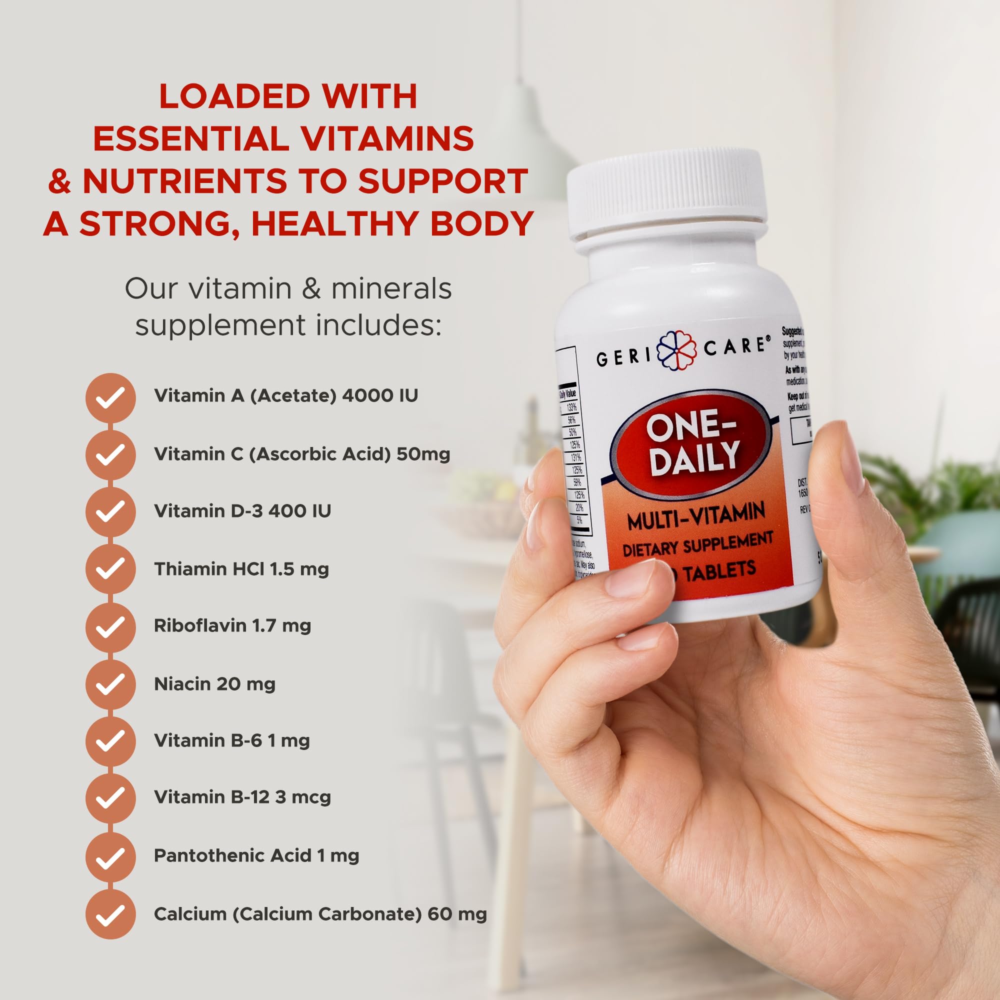 GeriCare One-Daily Multi-Vitamin & One-Daily Multi-Vitamin + Minerals Bundle – Complete Daily Nutritional Support with Essential Minerals for Energy GeriCare buy supplements canada