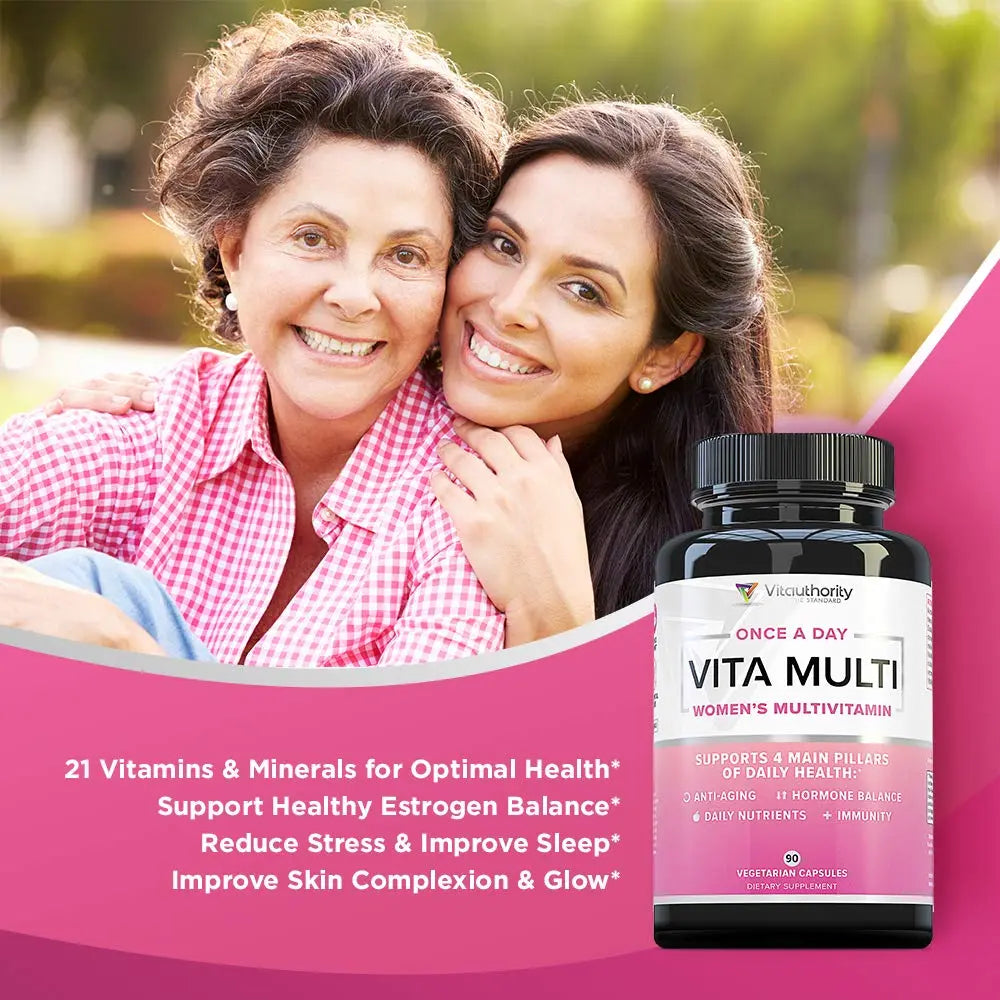 Vitauthority Multivitamin for Women Women’s Daily Multi-Vitamin Supplement with DIM, Iodine, Ashwagandha Supports Youthful Complexion Vitauthority buy supplements canada