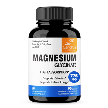 Sandhu's Superior Absorption Magnesium Glycinate 775mg|140mg Elemental Magnesium Sandhu's buy supplements canada