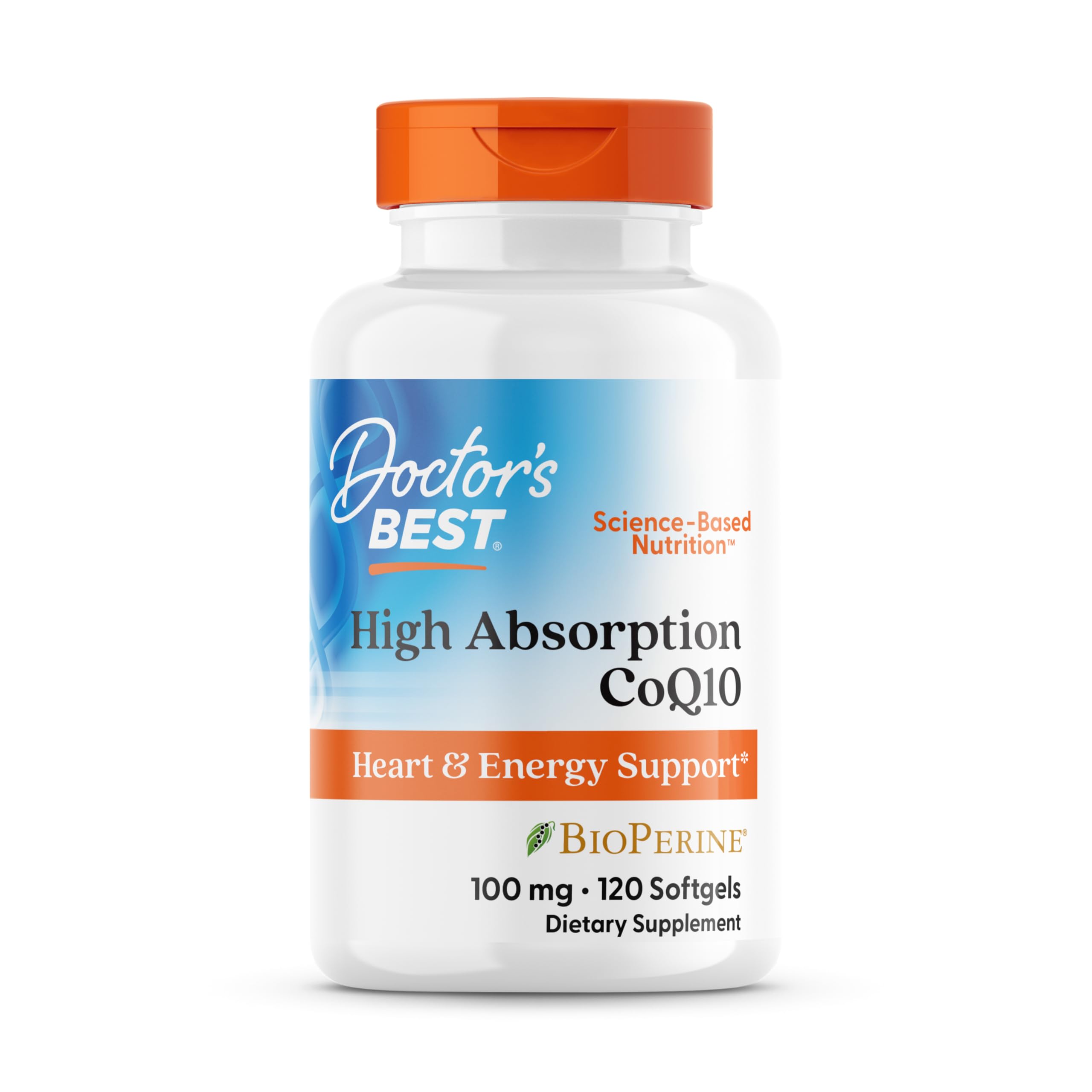Doctor's Best High Absorption CoQ10 with BioPerine Supplement - Coenzyme Q10 Softgels for Heart Health & Antioxidant Support, Naturally Fermented CoQ10 100mg Doctor's BEST buy supplements canada