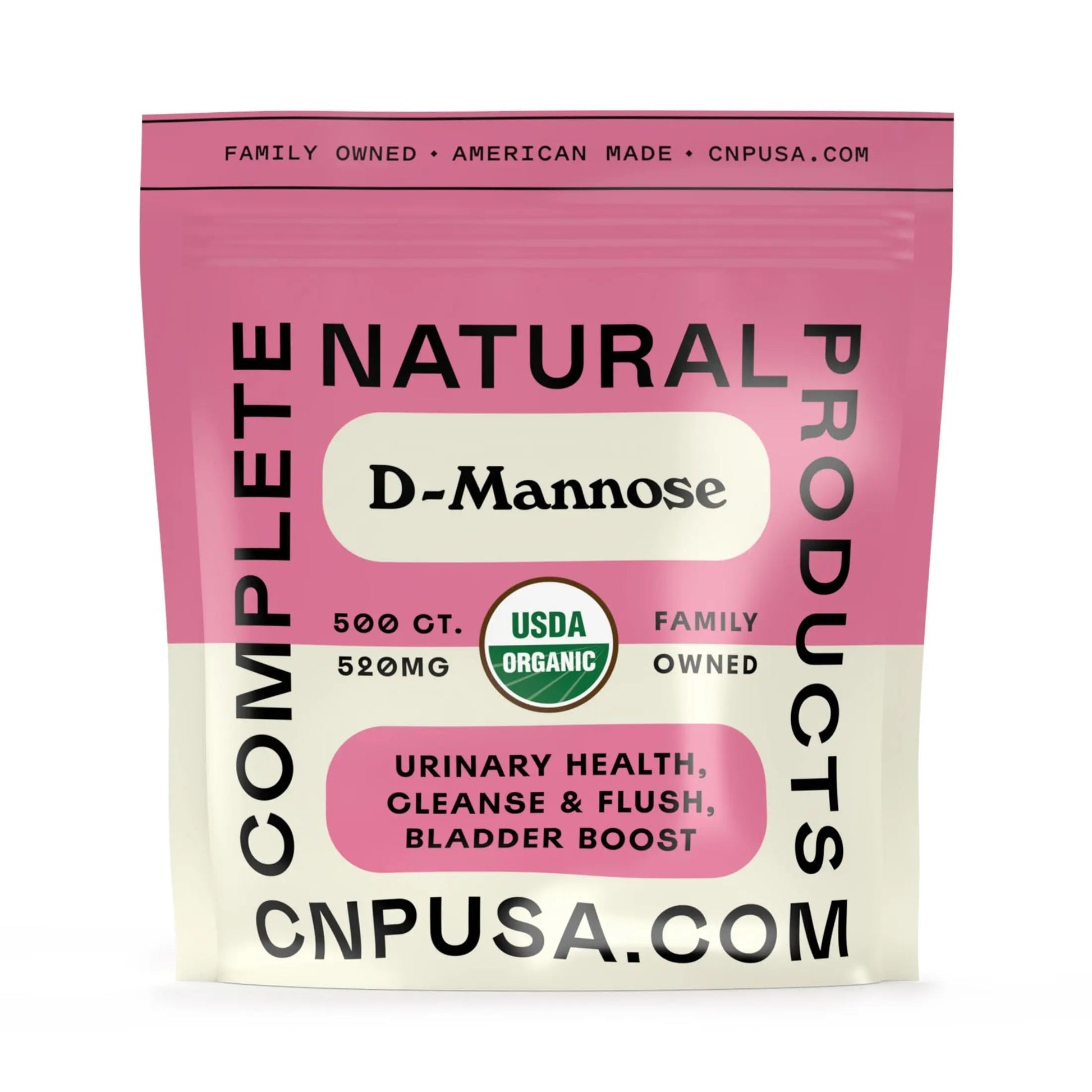 D Mannose 520mg Capsules - Organic D Mannose Supplement for UT Support, Urinary Tract Bladder Health Pills, Plant Based Formula, Vegan Non GMO, No Fillers, 500 Capsule Count Made USA Certified Kosher Complete Natural Products buy supplements canada