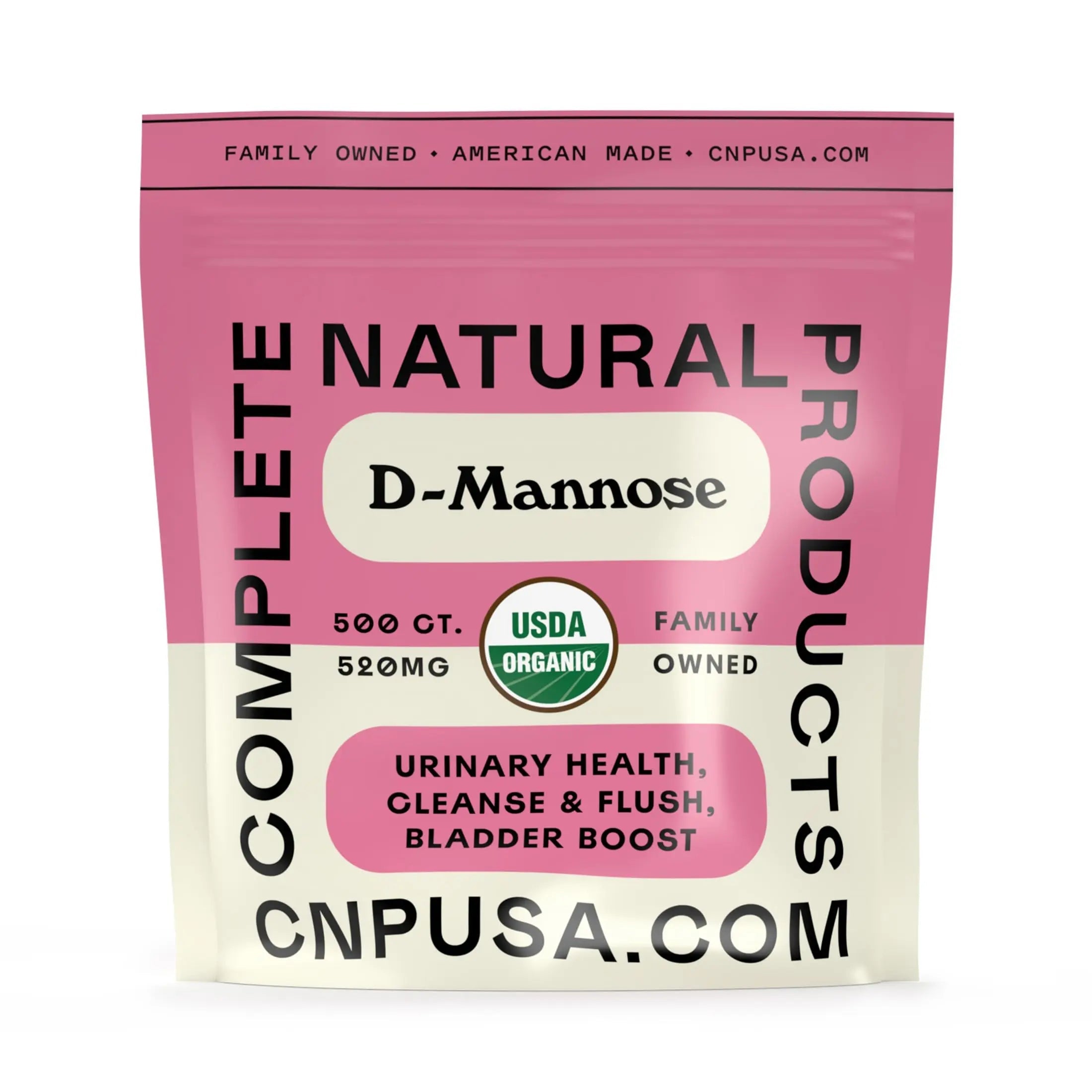 D Mannose 520mg Capsules - Organic D Mannose Supplement for UT Support, Urinary Tract Bladder Health Pills, Plant Based Formula, Vegan Non GMO, No Fillers, 500 Capsule Count Made USA Certified Kosher Complete Natural Products buy supplements canada