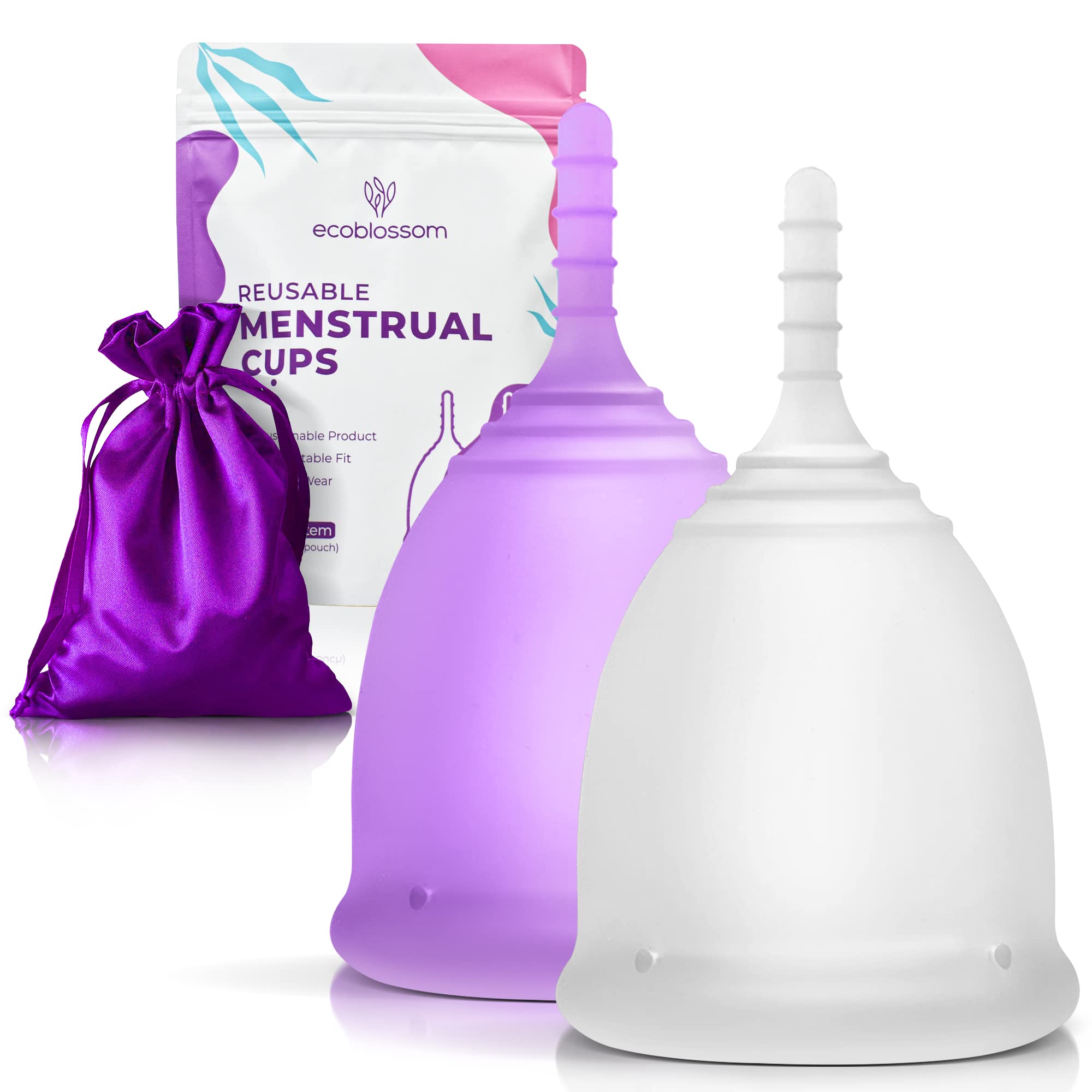 EcoBlossom Reusable Menstrual Cup Set - The Most Reliable Medical Grade Silicone Period Cups EcoBlossom buy supplements canada
