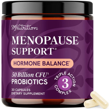 Menopause Support with Prebiotics and Probiotics for Women | Hormone Balance, Hot Flashes & Night Sweats | 50 Billion CFU, DIM & Black Cohosh | Triple Action Menopause Supplements for Women | 30 Ct SMNutrition buy supplements canada