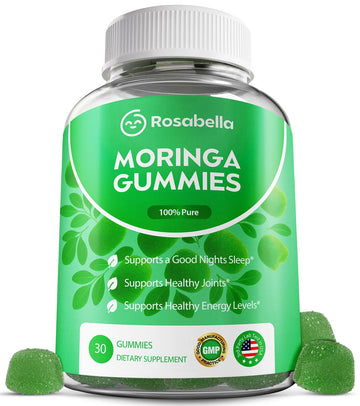 Rosabella Moringa Gummies – Moringa Leaf Extract 1000mg Equivalent Per Serving – Natural Energy & Balance – Non-GMO, Gluten-Free Superfood