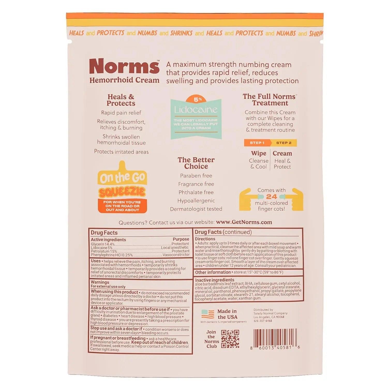 Norms Squeezies Lidocaine Hemorrhoid Cream, Discreet Single Use Travel Packets, 5% Lidocaine, Phenylephrine, Aloe and Glycerin – Numbing, Soothing & Swelling Relief On the Go, 12 Count Norms buy supplements canada
