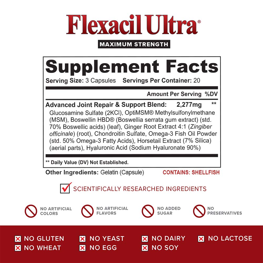Flexacil Ultra Joint Health & Support Supplement with Glucosamine, Chondroitin Flexacil Ultra buy supplements canada