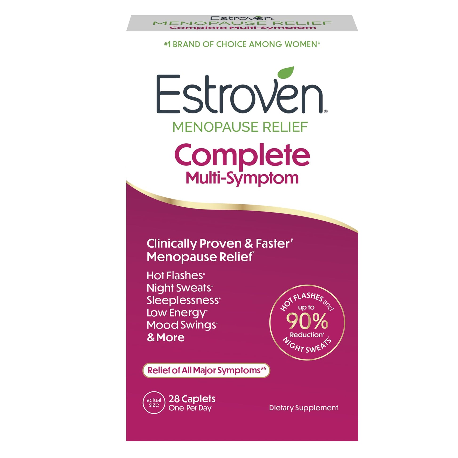 Estroven Complete Multi-Symptom Menopause Supplement for Women, 28 Ct., Clinically Proven Ingredient Provide Menopause Relief & Night Sweats & Hot Flash Relief* Drug-Free & Non-GMO Estroven buy supplements canada