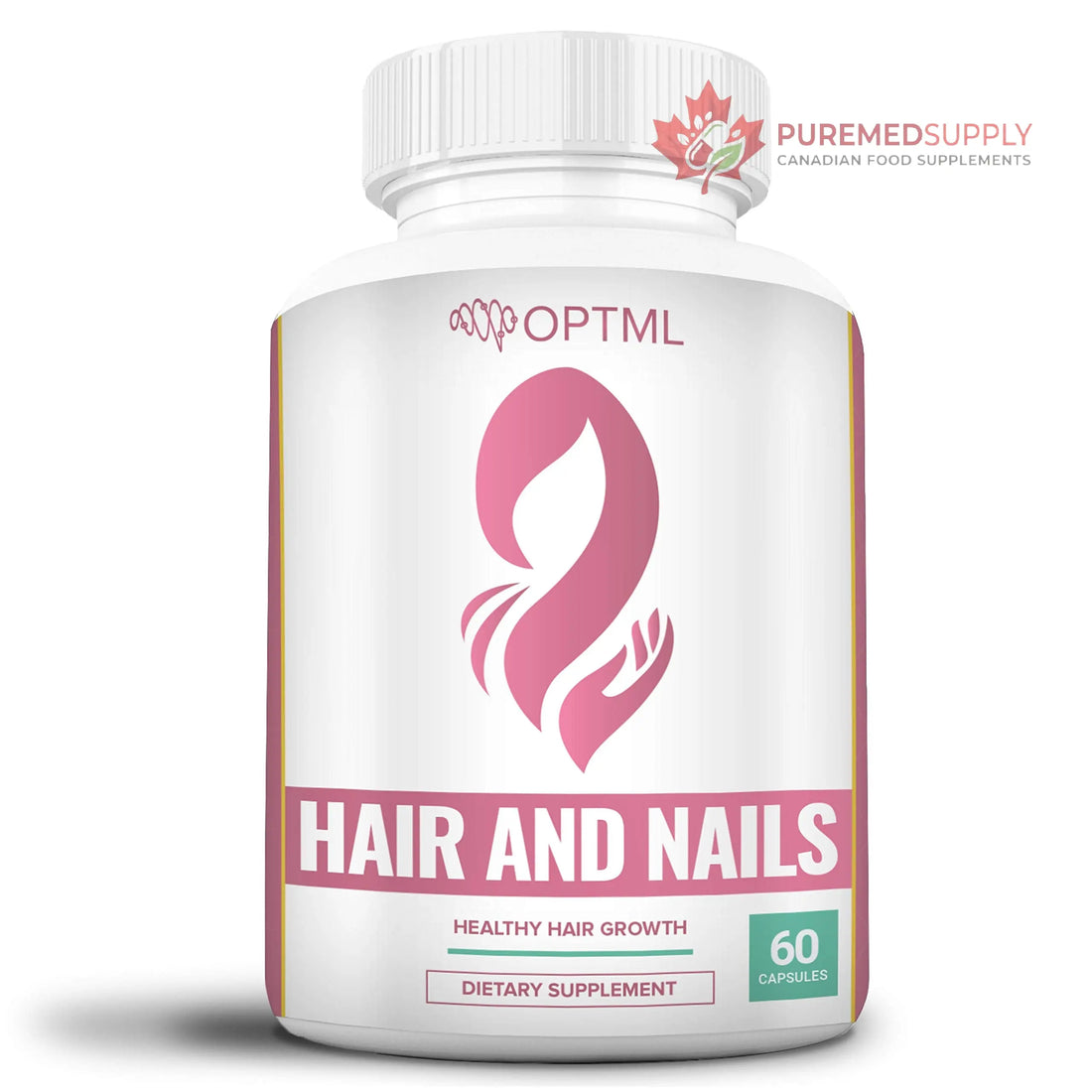 OPTML Hair and Nail Vitamins for Hair Growth and Thickness, Biotin-Infused Hair Pills, Hair Vitamins for Faster Hair Growth and Healthy Nails, for Women and Men, 60 Capsules OPTML buy supplements canada