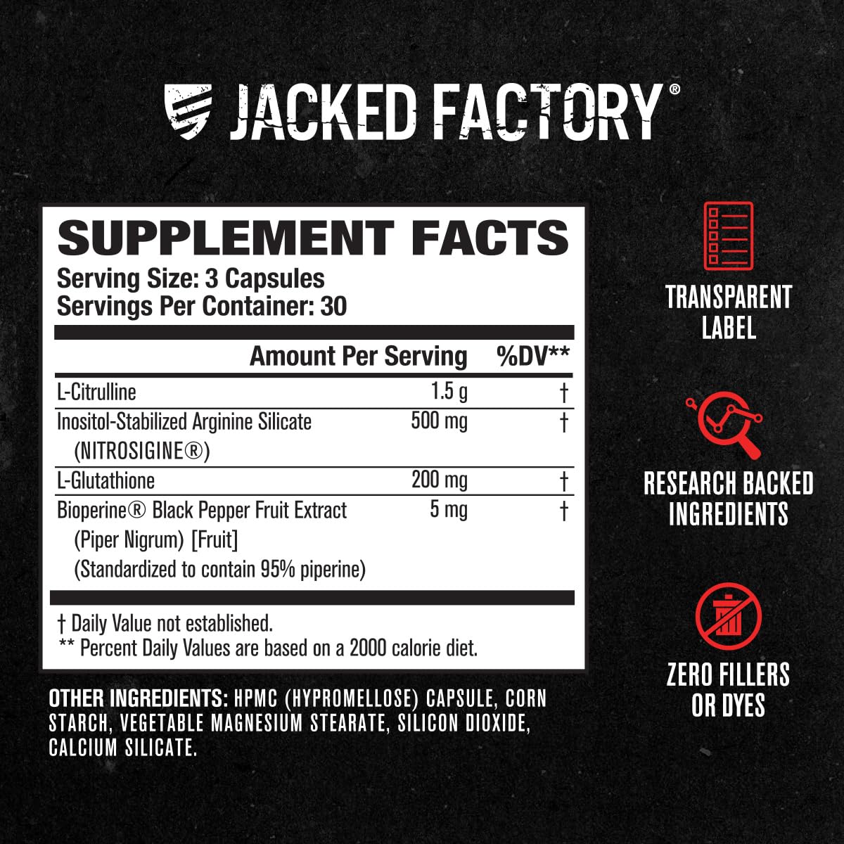 Jacked Factory N.O. XT Nitric Oxide Supplements for Men w/Nitrosigine L Arginine L Citrulline Supplement for Muscle Pumps & Vascularity - Pre Workout Jacked Factory buy supplements canada
