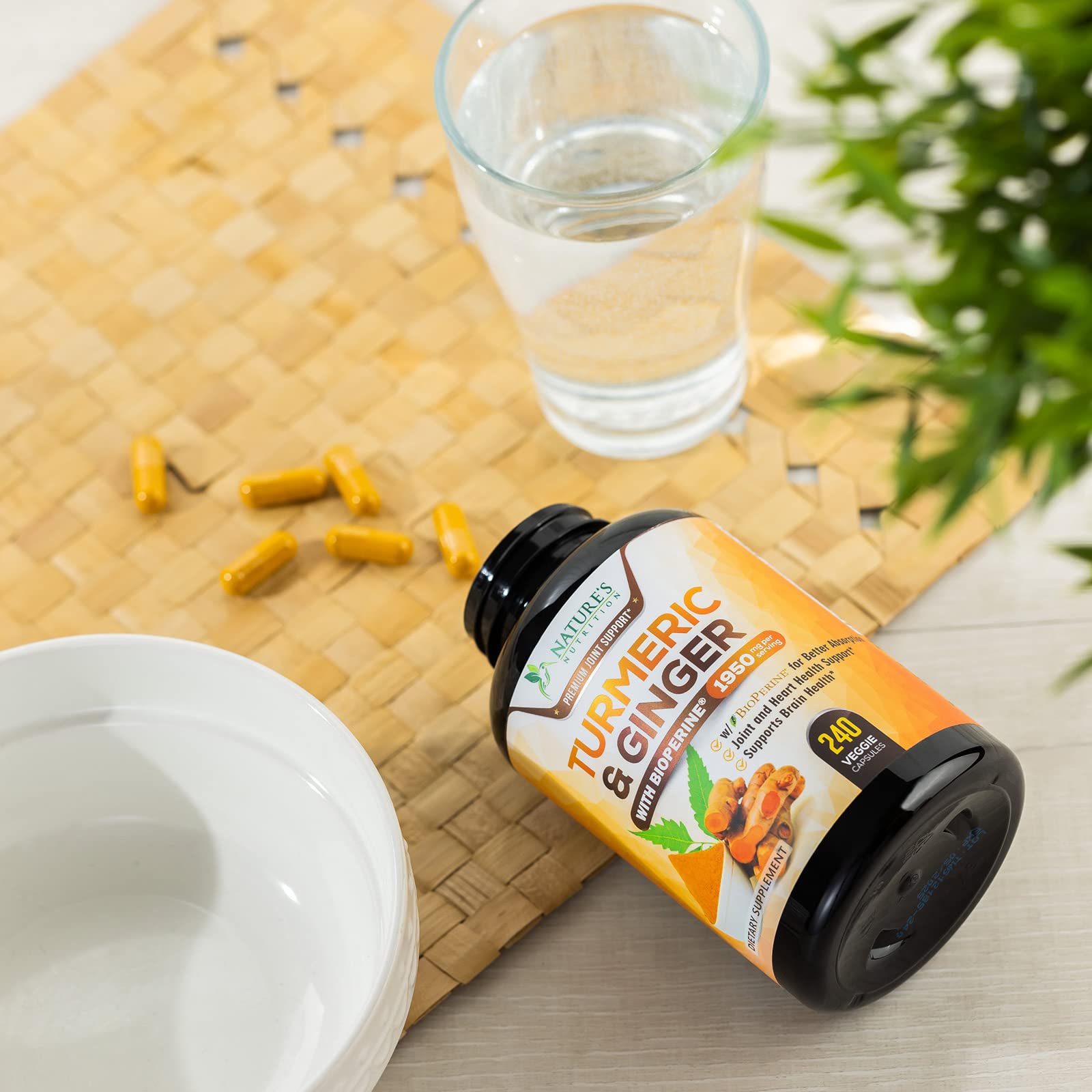 Turmeric Curcumin with BioPerine & Ginger 95% Standardized Curcuminoids 1950mg Nature's Nutrition buy supplements canada