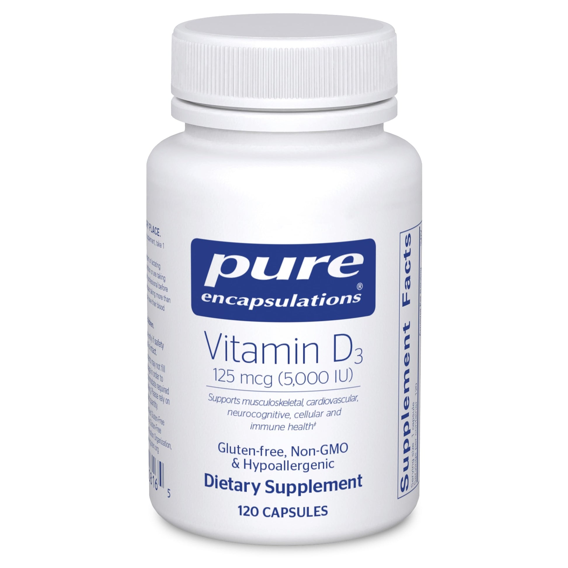 Pure Encapsulations Vitamin D3 125 mcg (5,000 IU) - Supplement to Support Bone, Joint, Breast, Heart, Colon, and Immune Health Pure Encapsulations buy supplements canada