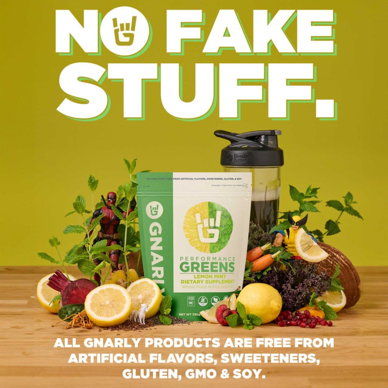 Gnarly Nutrition Greens Superfood Powder – Lemon Mint Performance Super Greens Powder – NSF Contents Certified – Organic, Probiotics & Essential Micronutrients - Lemon Mint, 11.64 oz Gnarly Nutrition buy supplements canada