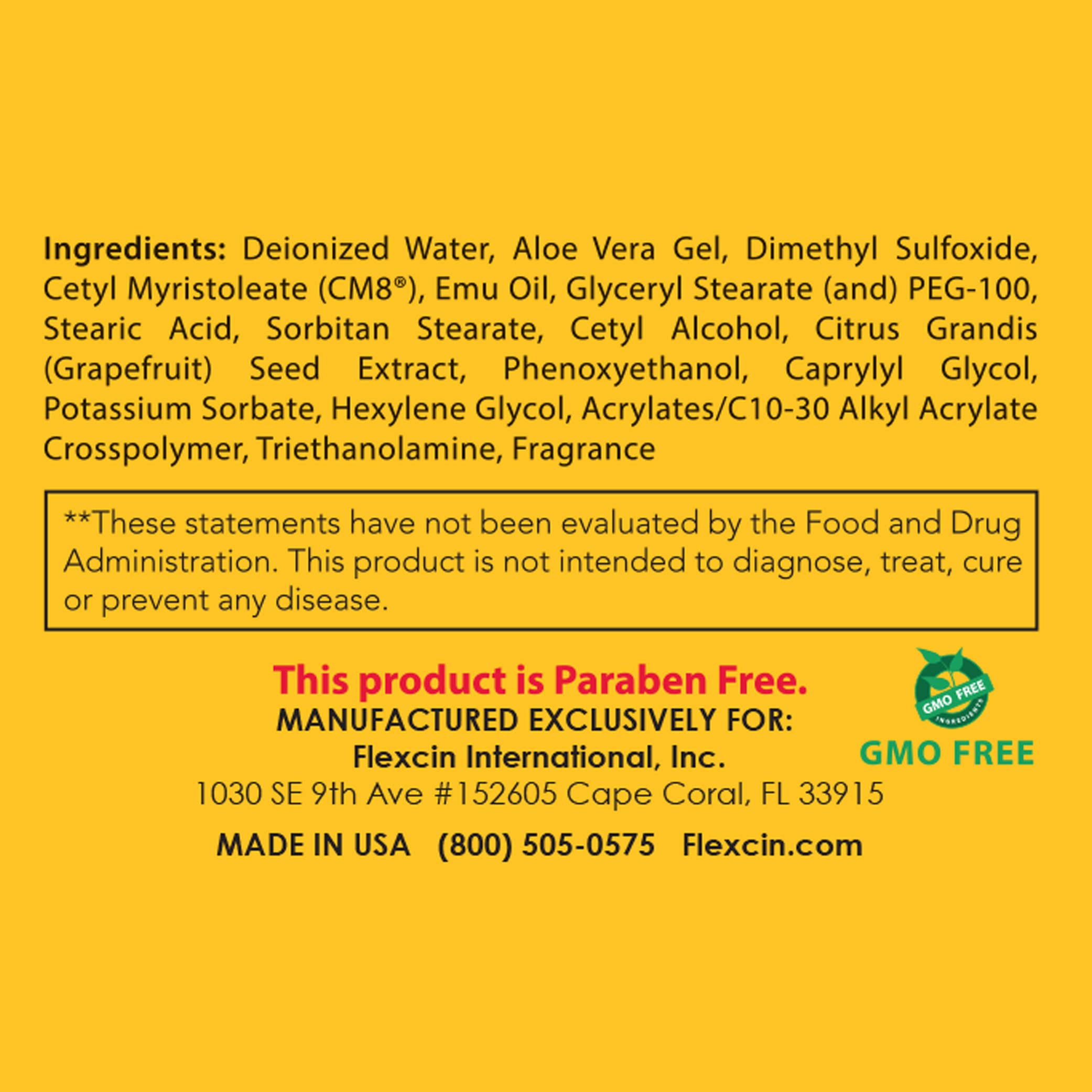 Flexcin Motion Lotion with CM8 - Joint & Muscle Therapy Cream for Back, Neck, Knee, Hand, Foot - Fast Absorbing with DMSO, Emu Oil, Aloe Vera - Non-Greasy 4oz Jar Flexcin buy supplements canada