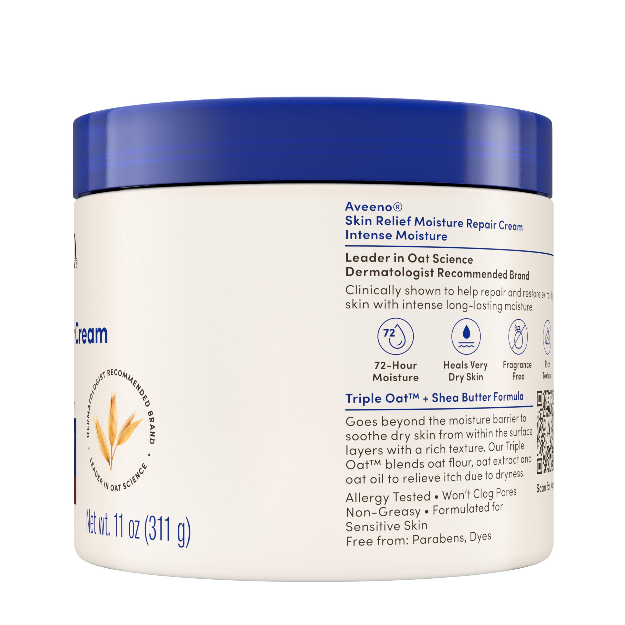 Aveeno Skin Relief Intense Moisture Repair Body Cream with Triple Oat & Shea Butter Formula, Helps Heal, Repair & Restore Very Dry Skin Aveeno buy supplements canada