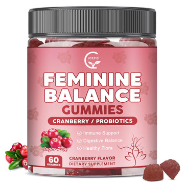 GORNVB Premium Feminine Balance Gummies for Women, Support pH Balance & Vaginal Probiotics Health Gummies with Cranberry Pineapple Powder, D-Mannose, Sugar Free, Gluten Free, Vegan GORNVB buy supplements canada