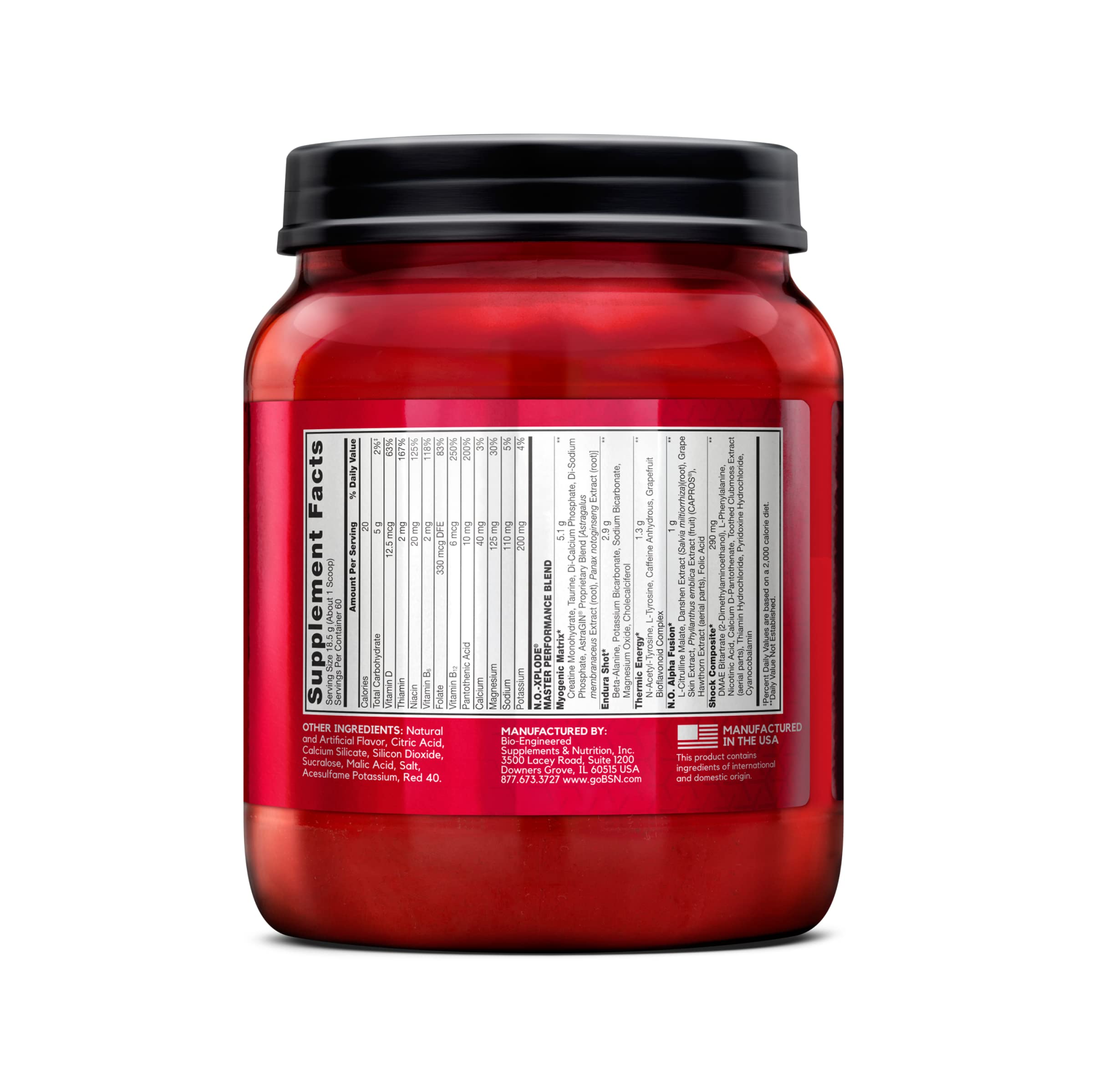 BSN N.O.-XPLODE Pre Workout Supplement with Creatine, Beta-Alanine, and Energy BSN buy supplements canada