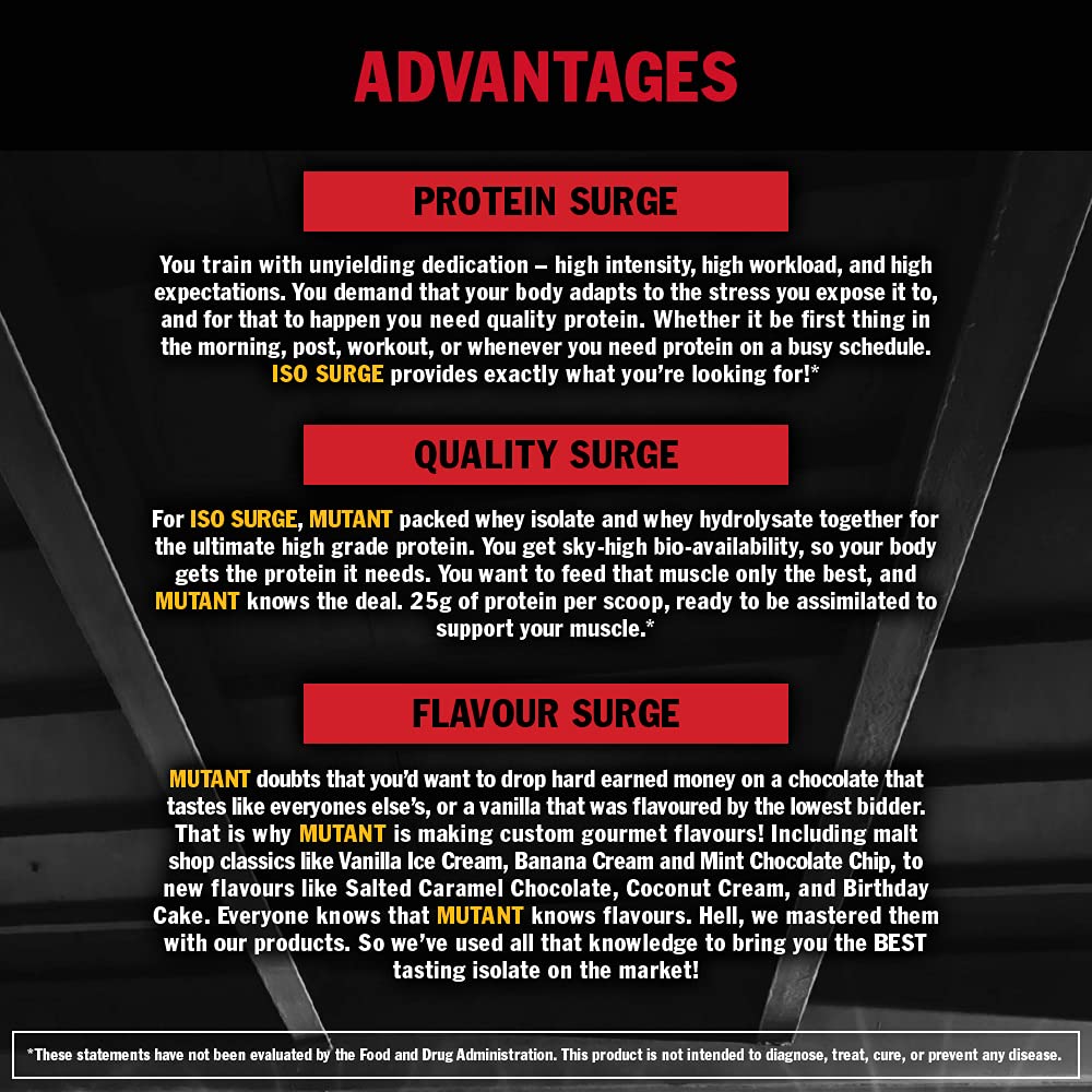 MUTANT ISO Surge – Pure whey Protein Isolate Powder, Low carb, Low Fat, Digestive Enzyme Boosted Mutant buy supplements canada