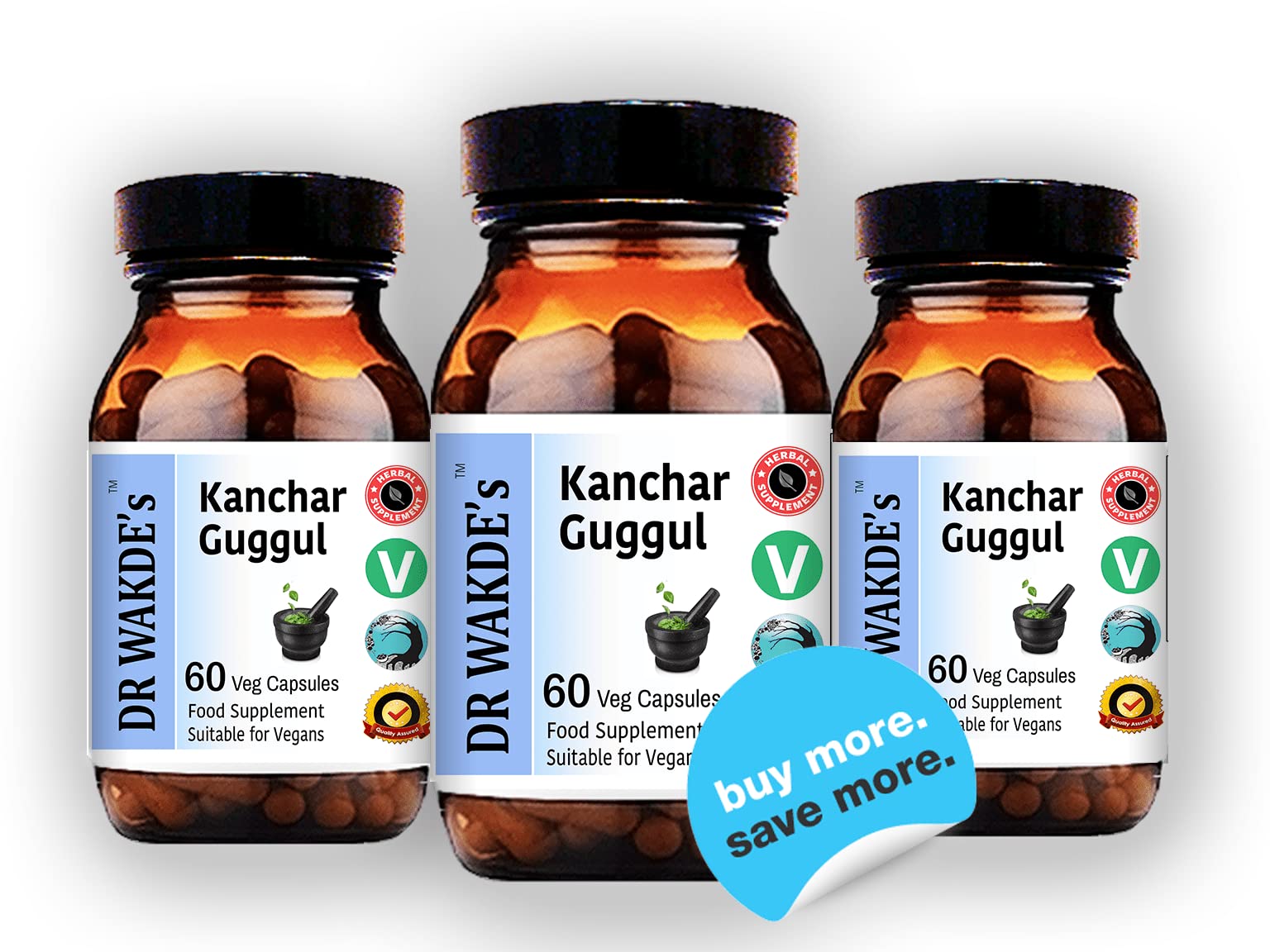 DR WAKDE's Kanchnar Guggul (60 Veg Caps, Ayurvedic Supplement, Vegan, Herbal, Natural, Made in the UK) DR WAKDE's buy supplements canada