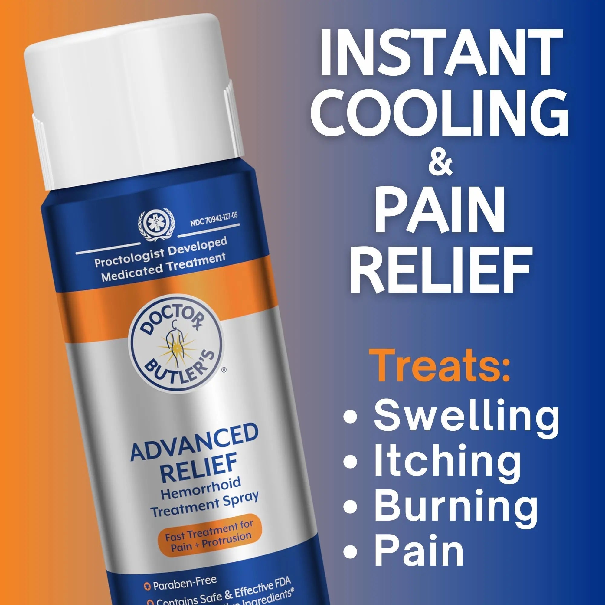 Doctor Butler's Advanced Relief Hemorrhoid Spray – Advanced Relief Hemorrhoid Treatment Spray with Witch Hazel to Help with Sensitive Skin, Itch Relief, and Swelling Relief* (5oz) Doctor Butler's buy supplements canada