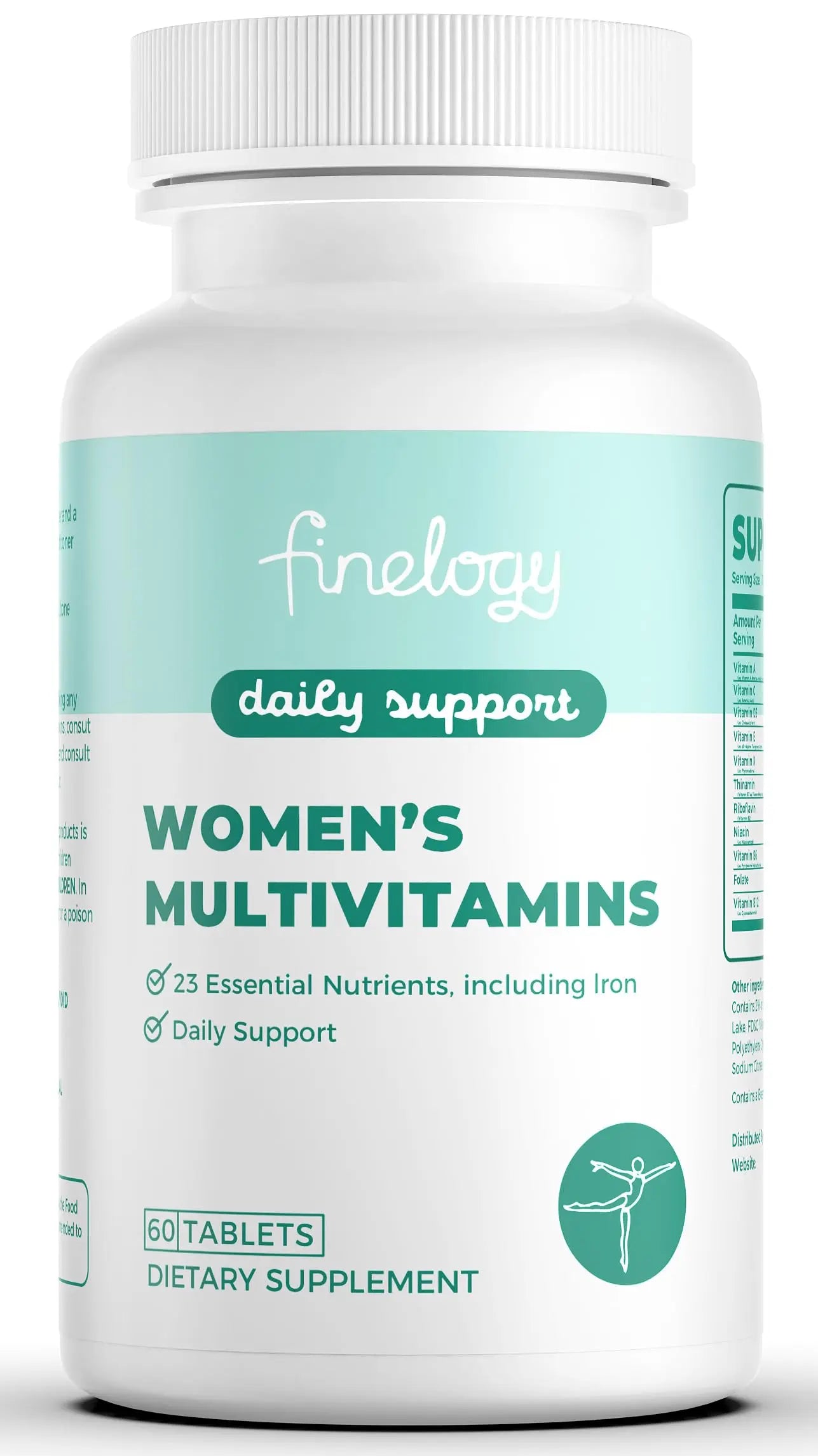 finelogy Womens Multivitamin - Essential Nutrients with Iron, Vitamins A, C, D3, K, B6 and B12 Supplements for Women’s Health, Energy Hair Skin & Nails finelogy buy supplements canada