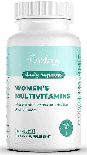finelogy Womens Multivitamin - Essential Nutrients with Iron, Vitamins A, C, D3, K, B6 and B12 Supplements for Women’s Health, Energy Hair Skin & Nails finelogy buy supplements canada