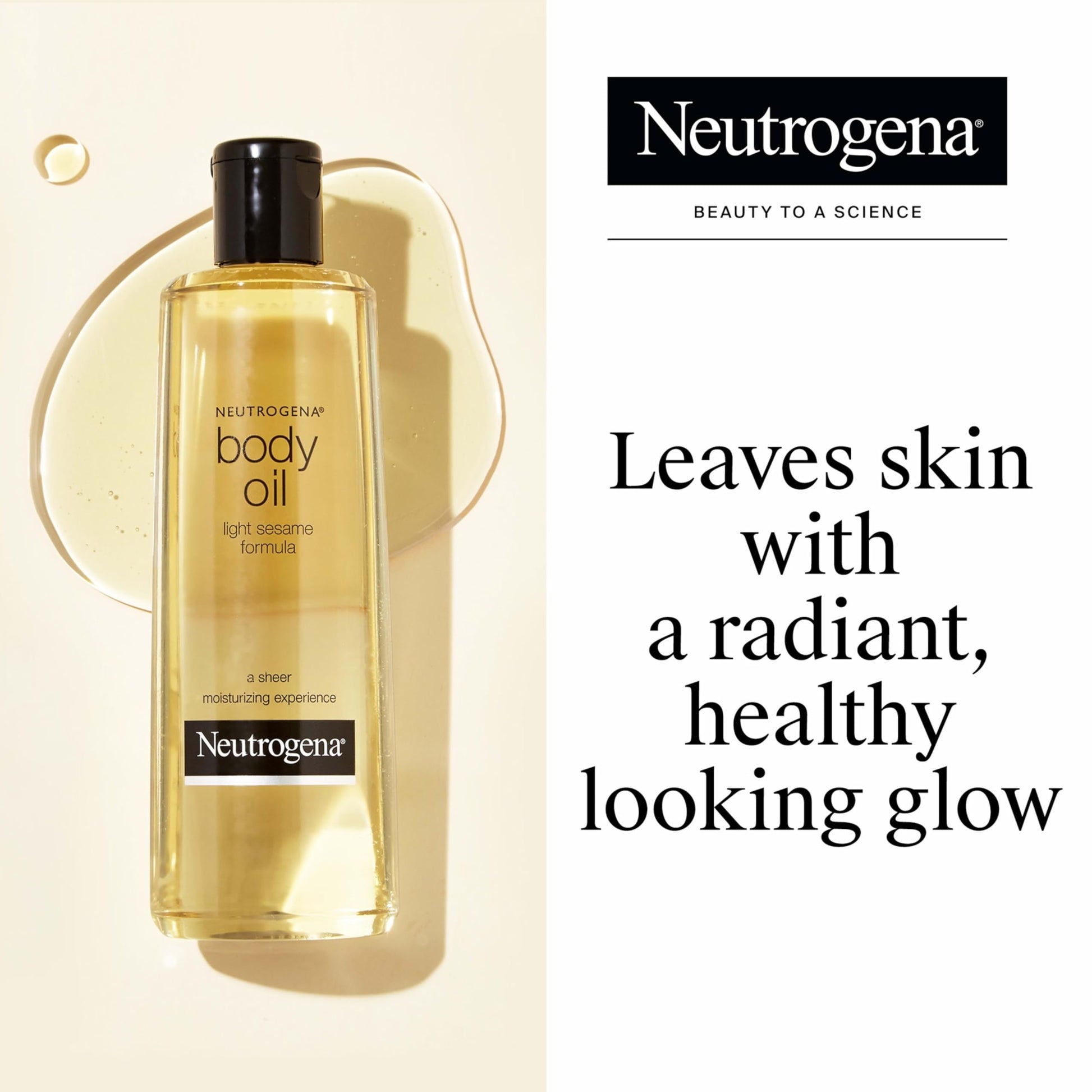 Neutrogena Body Oil, Light Sesame Formula, Fragrance Free, Lightweight Moisturizing Body Oil for Silky, Soft Skin Neutrogena buy supplements canada