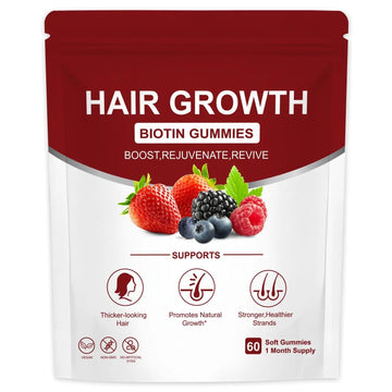 YYLLYY Hair Growth Vitamins Gummies | with Biotin, Vitamin C & E, Botanical Extracts | Supports Healthy Hair Growth & Strength, Skin & Nail Care YYLLYY buy supplements canada