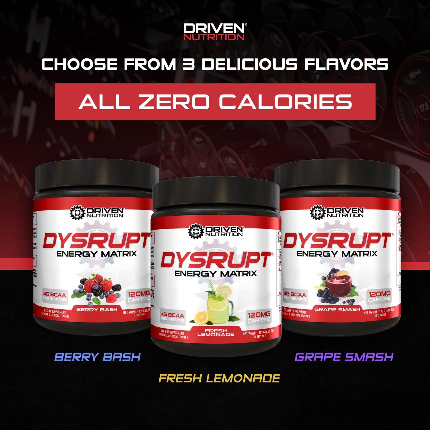 Driven Nutrition DYSRUPT: BCAA + Caffeine with Electrolytes: Sugar & Gluten Free Supplement Driven Nutrition buy supplements canada