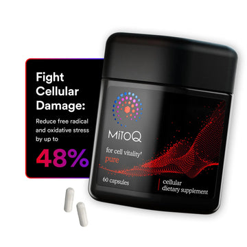 MitoQ Pure Advanced Mitochondria Supplement Superior Bioavailability to CoQ10 | Reduces Free Radical Damage for Healthy Aging, Metabolism, Heart Health, Energy, Strength & Mobility MitoQ buy supplements canada