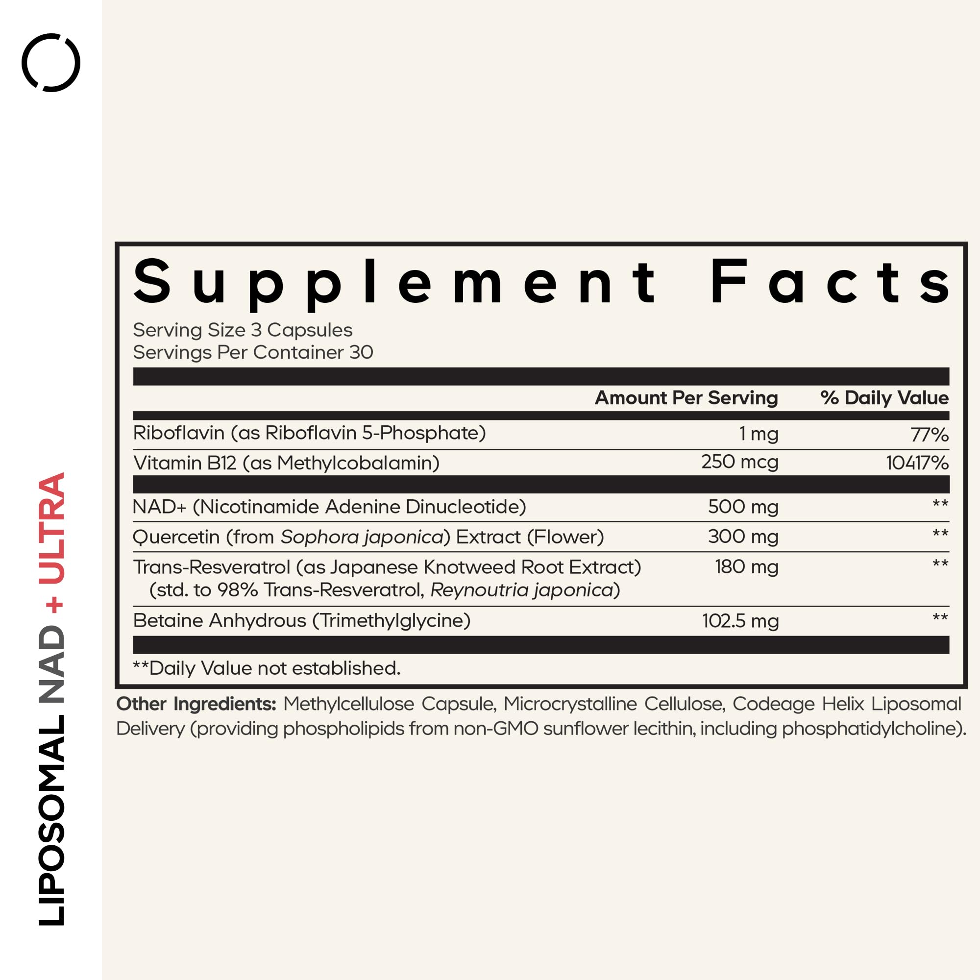 Codeage Liposomal NAD+ with Resveratrol & Vitamin B - NAD Plus Ultra for Energy & Healthy Aging Support - NAD Vitamin Supplement with Quercetin, Betaine, Riboflavin - Bioavailable - 90 Capsules Codeage buy supplements canada