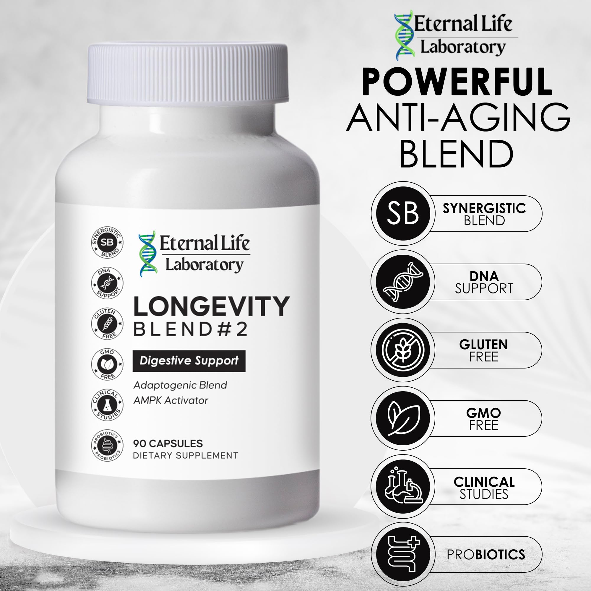 Probiotics for Women and Men, Daily Probiotic Supplement Probiotics and Triphala, Green Tea Extract - Anti-Aging Gut Health Optimizer - Intestinal, Colon & Digestive Health - 90 Capsules Eternal Life Laboratory buy supplements canada