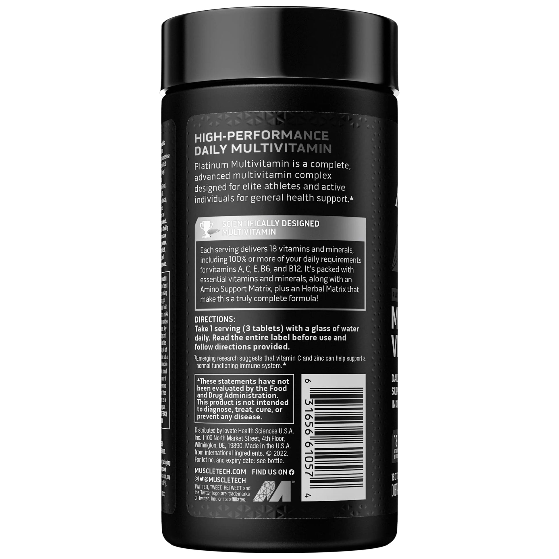 Muscletech Multivitamin for Men & Women Platinum Multivitamin | Vitamin C for Immune MuscleTech buy supplements canada