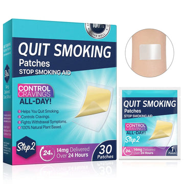 Step 2 Quit Smoking Patches, 14mg Stop Smoking Aids Patches, 30 Count Quit Smoking Stickers that Work with 2 Weeks, Helping Quit Patch, Easy & Effective Anti-Stickers NenMaoKeNu buy supplements canada