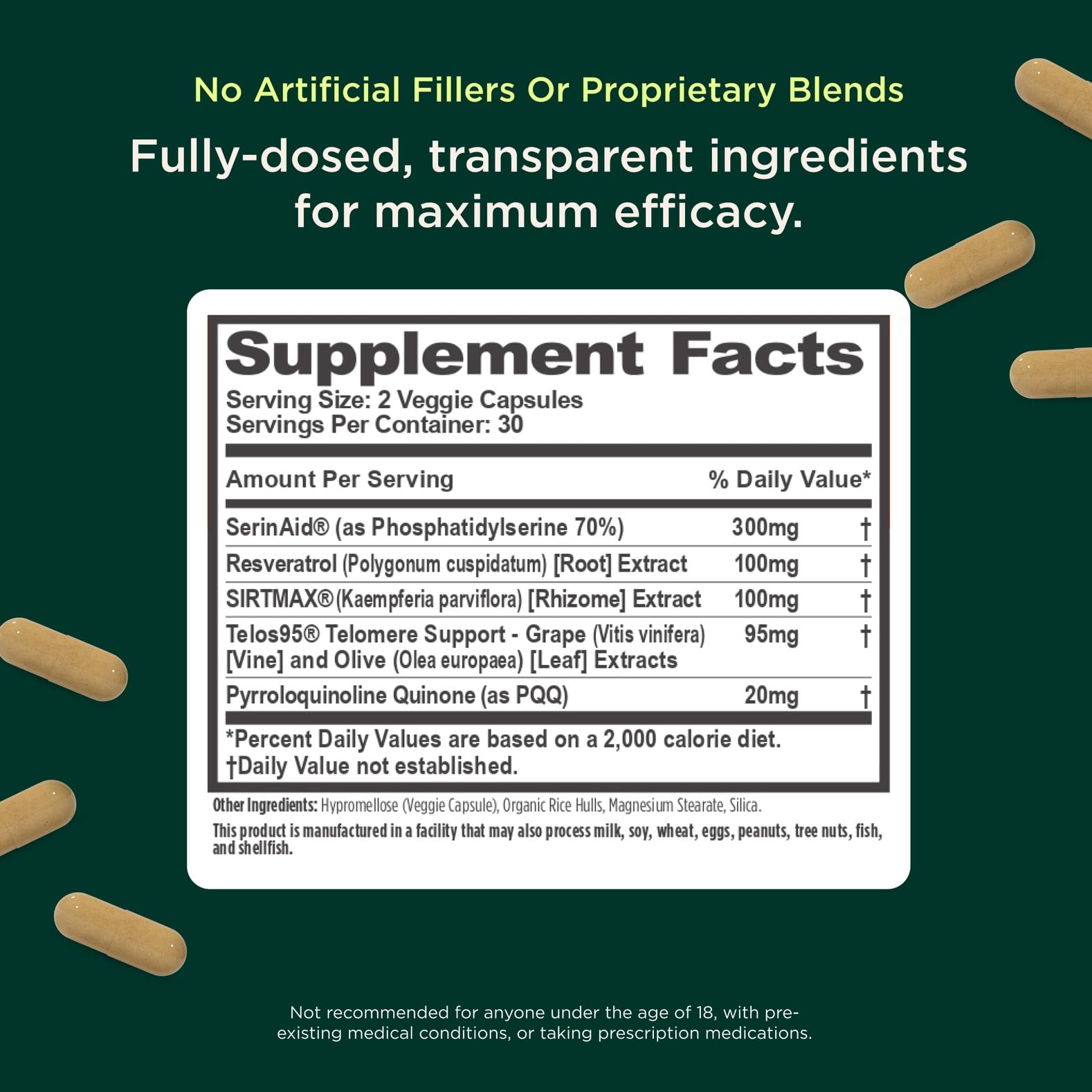 The Genius Brand Genius Eternal - Cellular Repair Supplement for Daily Clarity - Supports Brain Health, Endurance, Energy, Focus, Memory & Vitality - Non-GMO - 60 Veggie Capsules The Genius Brand buy supplements canada