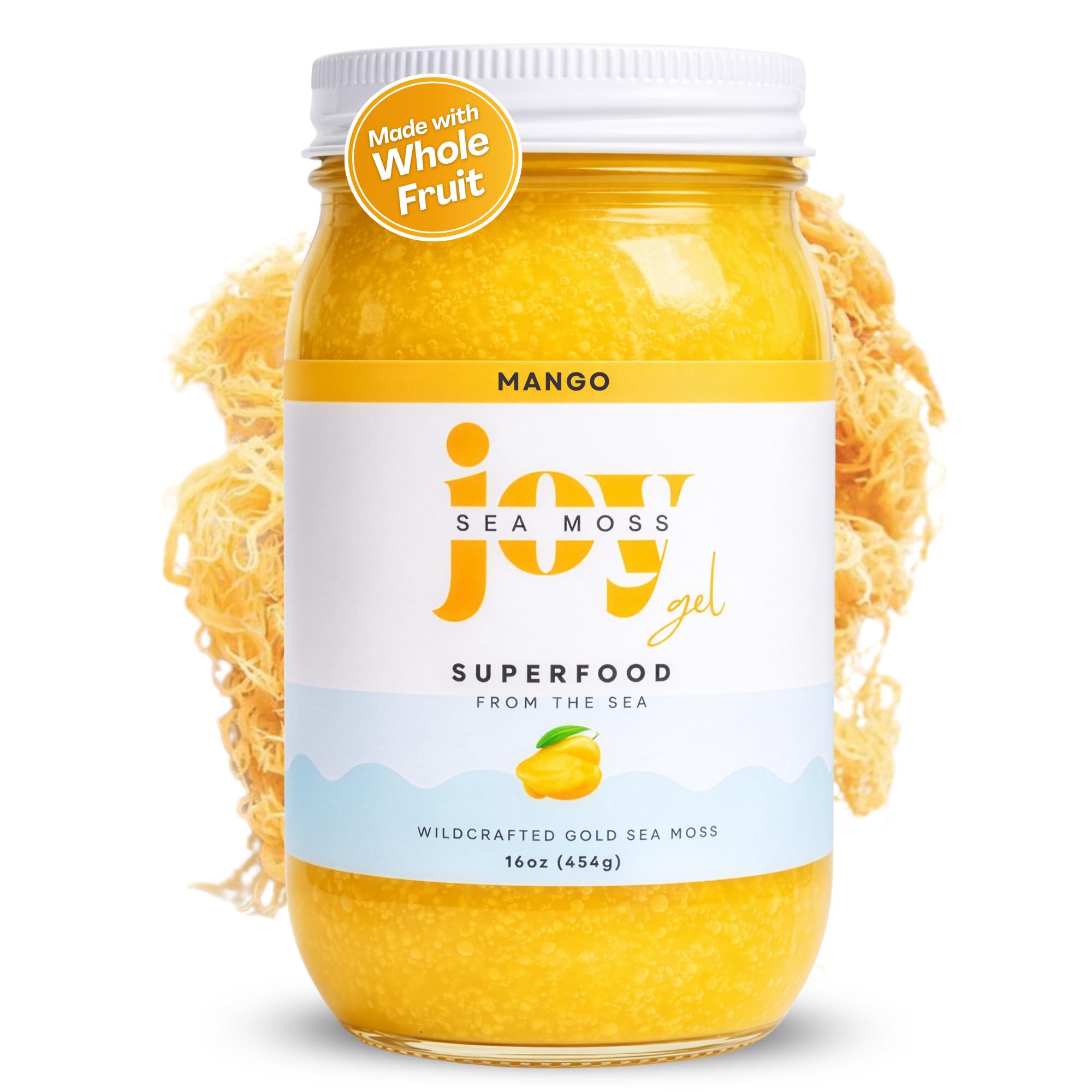 Joy Sea Moss Wildcrafted Irish Sea Moss Gel 16 oz | Made in USA | Gold Seamoss Superfood | Rich in Vitamins & Minerals | Real Fruit | Nutritional Supplement | Mango Joy Sea Moss buy supplements canada