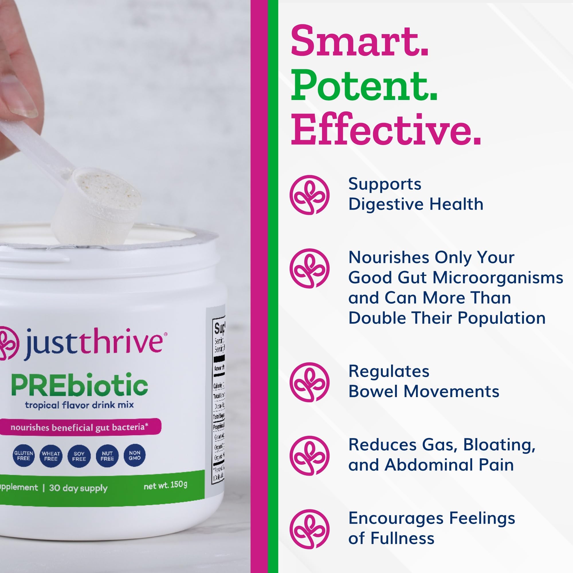 Just Thrive PREbiotic Powder - Digestive and Immune Support Supplement, 150 g Just Thrive buy supplements canada