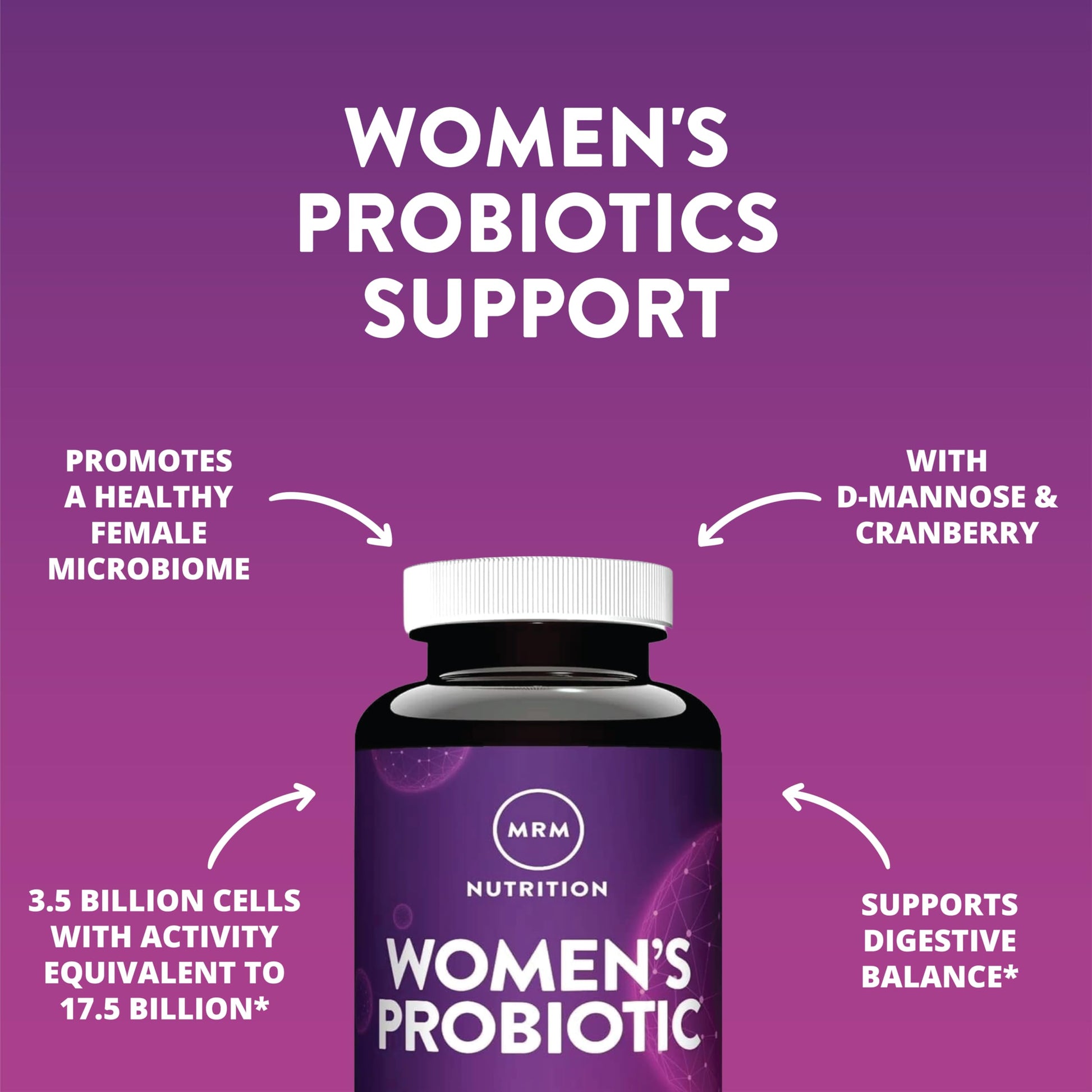 MRM Nutrition Women's Probiotics - Patented Formula Supports Urinary Tract, Vaginal, & Immune Health for Women, Prebiotic Supplement, 3.5 Billion Cells MRM buy supplements canada