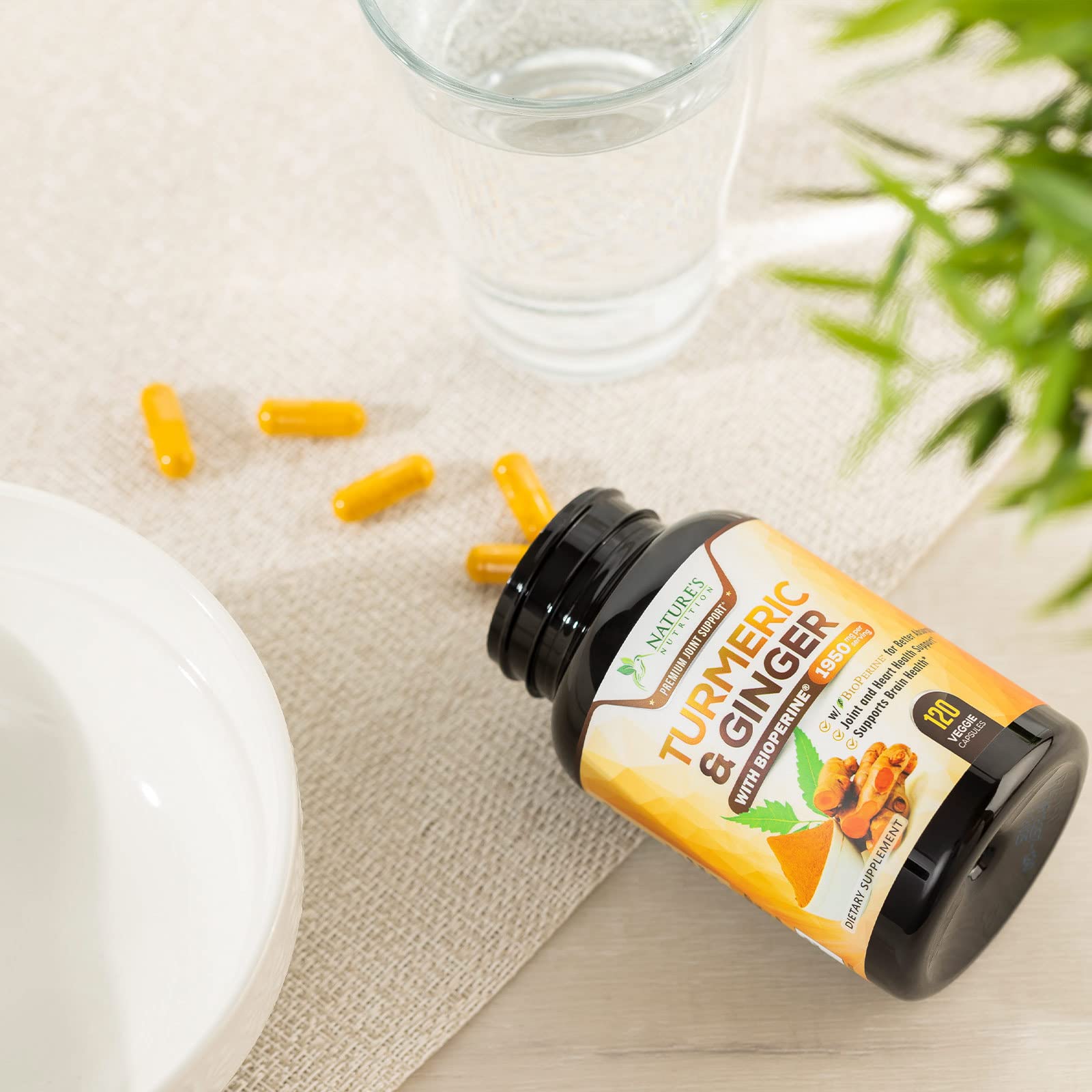 Turmeric Curcumin with BioPerine & Ginger 95% Standardized Curcuminoids Nature's Nutrition buy supplements canada